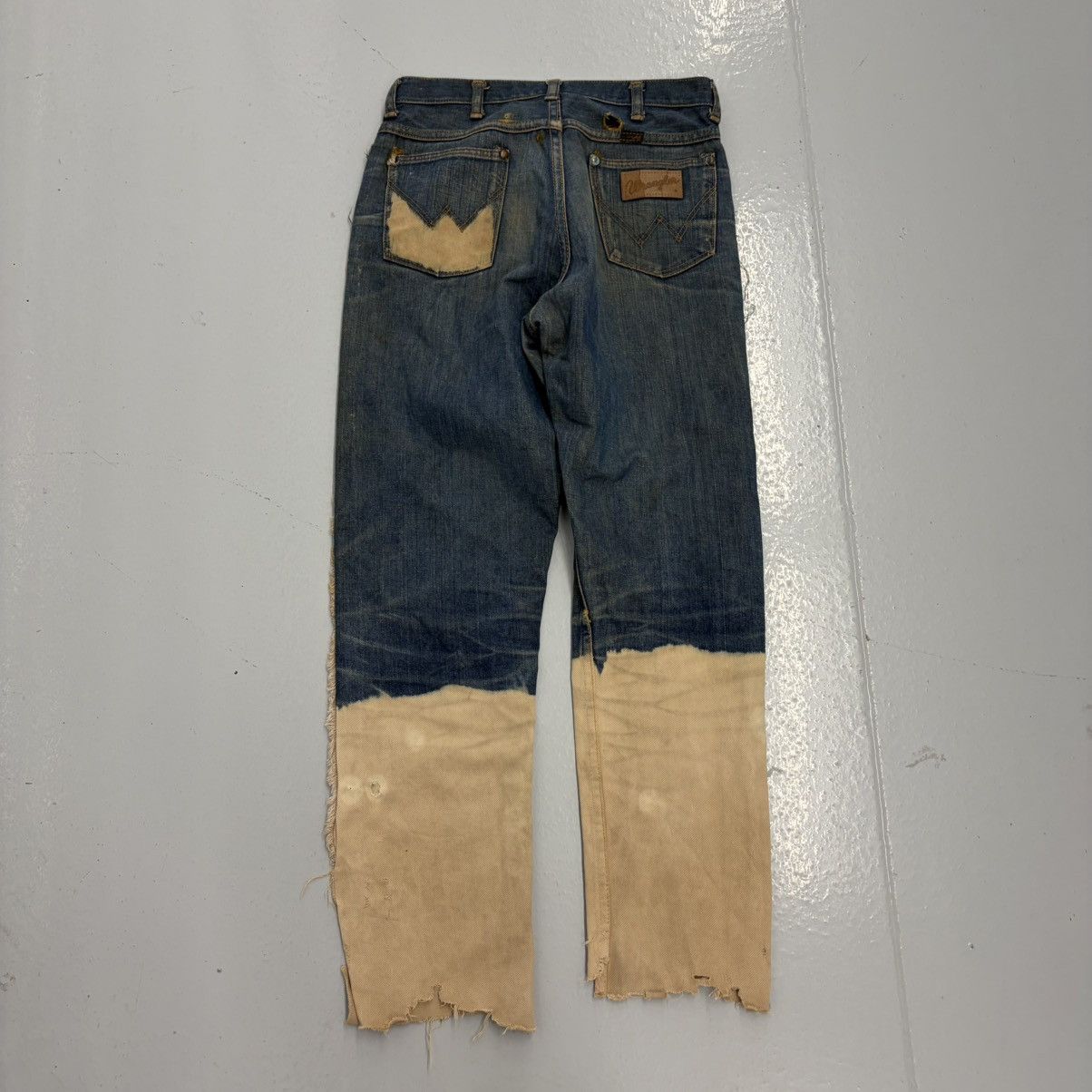 Wrangler Vintage 60s Wrangler Blue Funky Art Project Jeans 27x26 Size 27" / US 4 / IT 40 - 3 Thumbnail