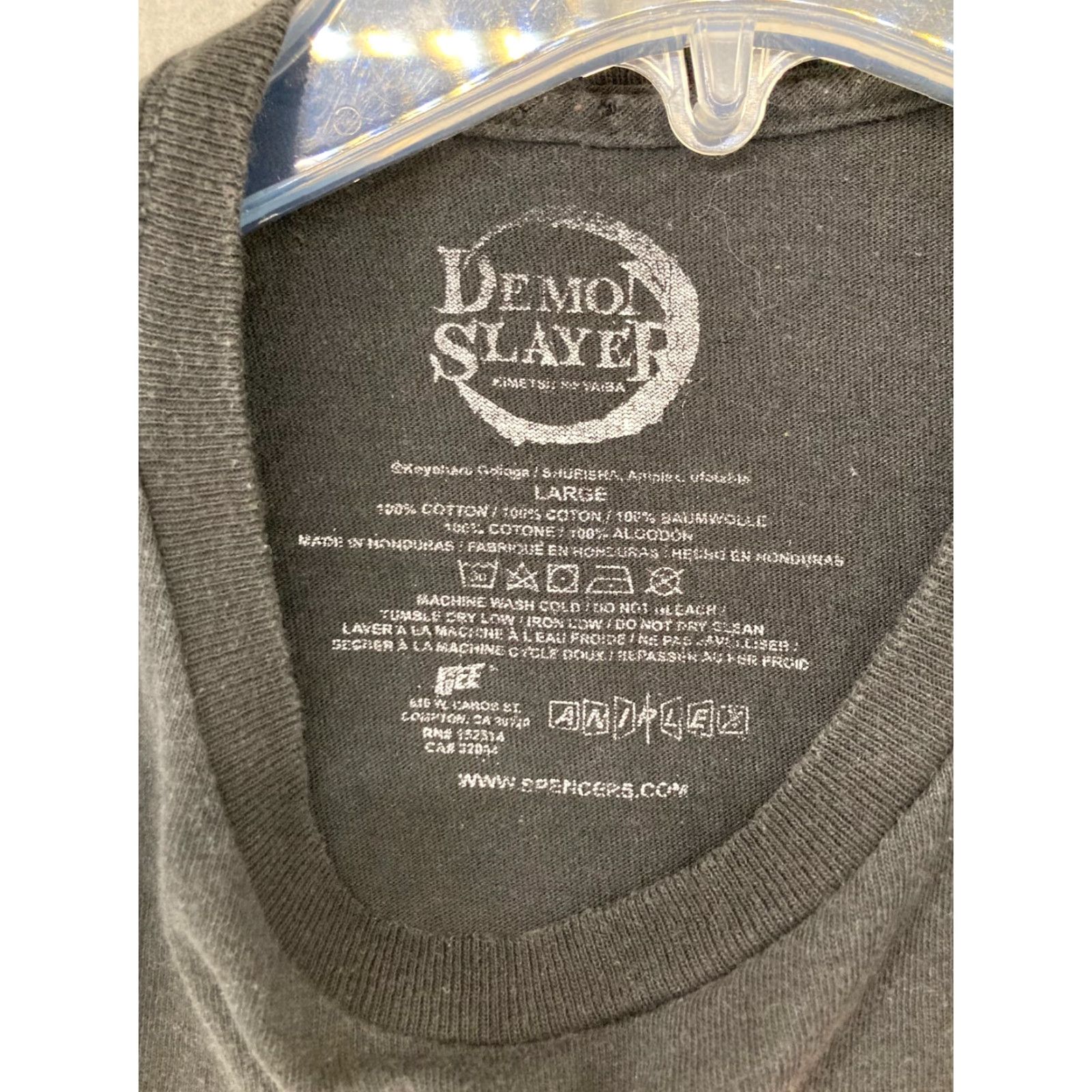 Vintage Demon SLayer T Shirt Large Black Tee – 90s, Anime, Movie Graphic Print Men Shirt L Black T-Shirt (Adult) Size US L / EU 52-54 / 3 - 5 Thumbnail