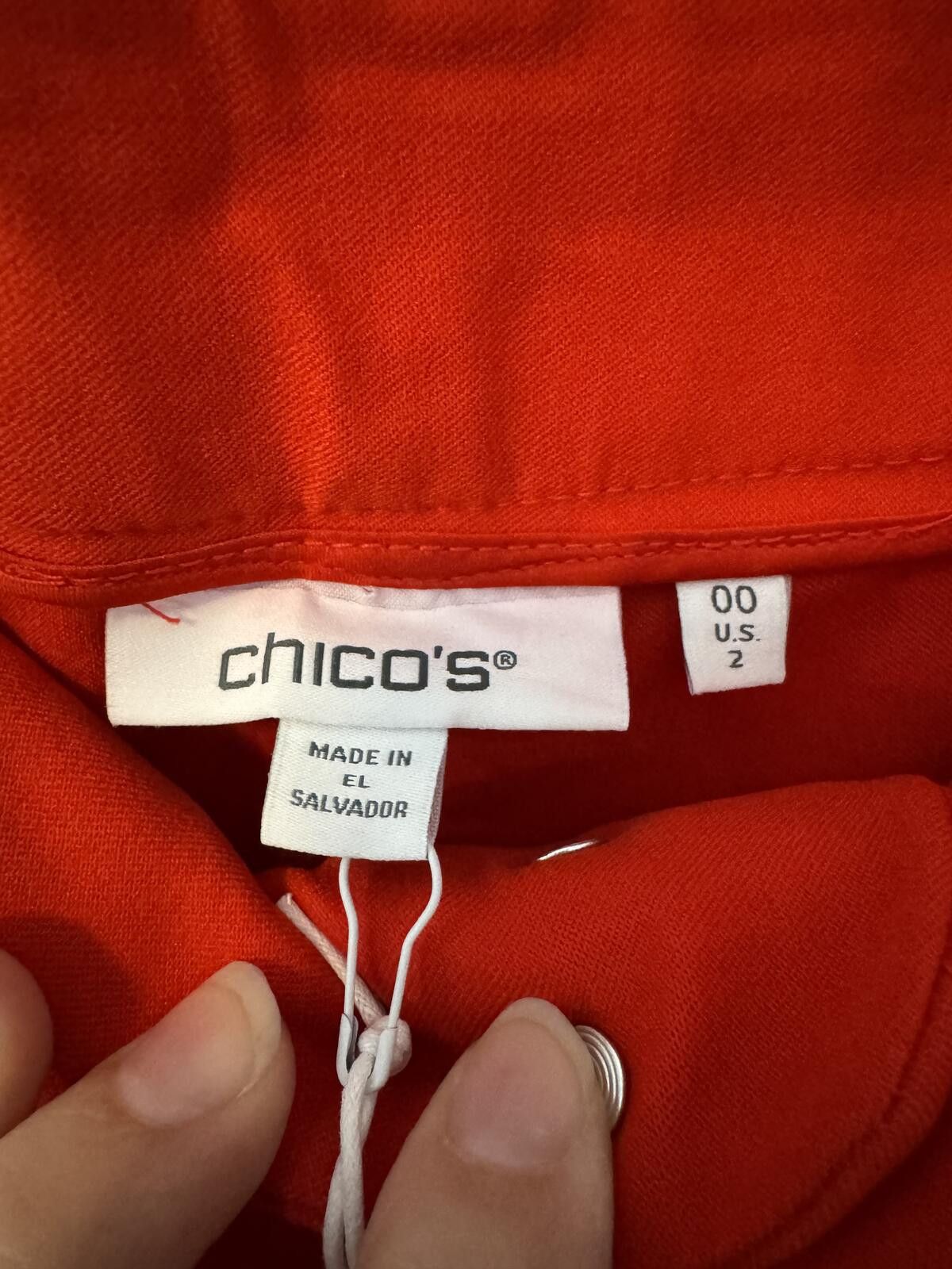 Chicos NWT Chico's Wide Leg Crop Flame Scartlet Size 25" / US 0 / IT 36 - 4 Thumbnail
