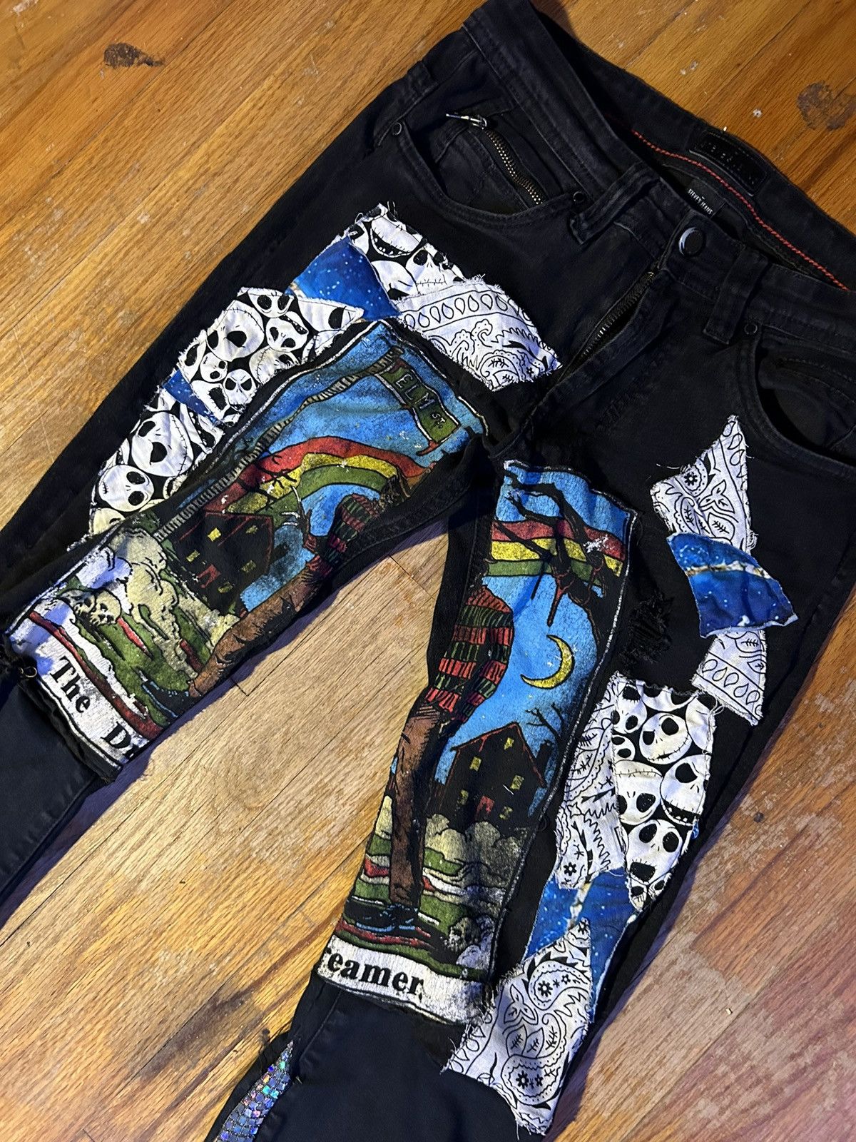 Other Custom Freddy Krueger themed jeans (1of1) Size US 28 / EU 44 - 2 Thumbnail