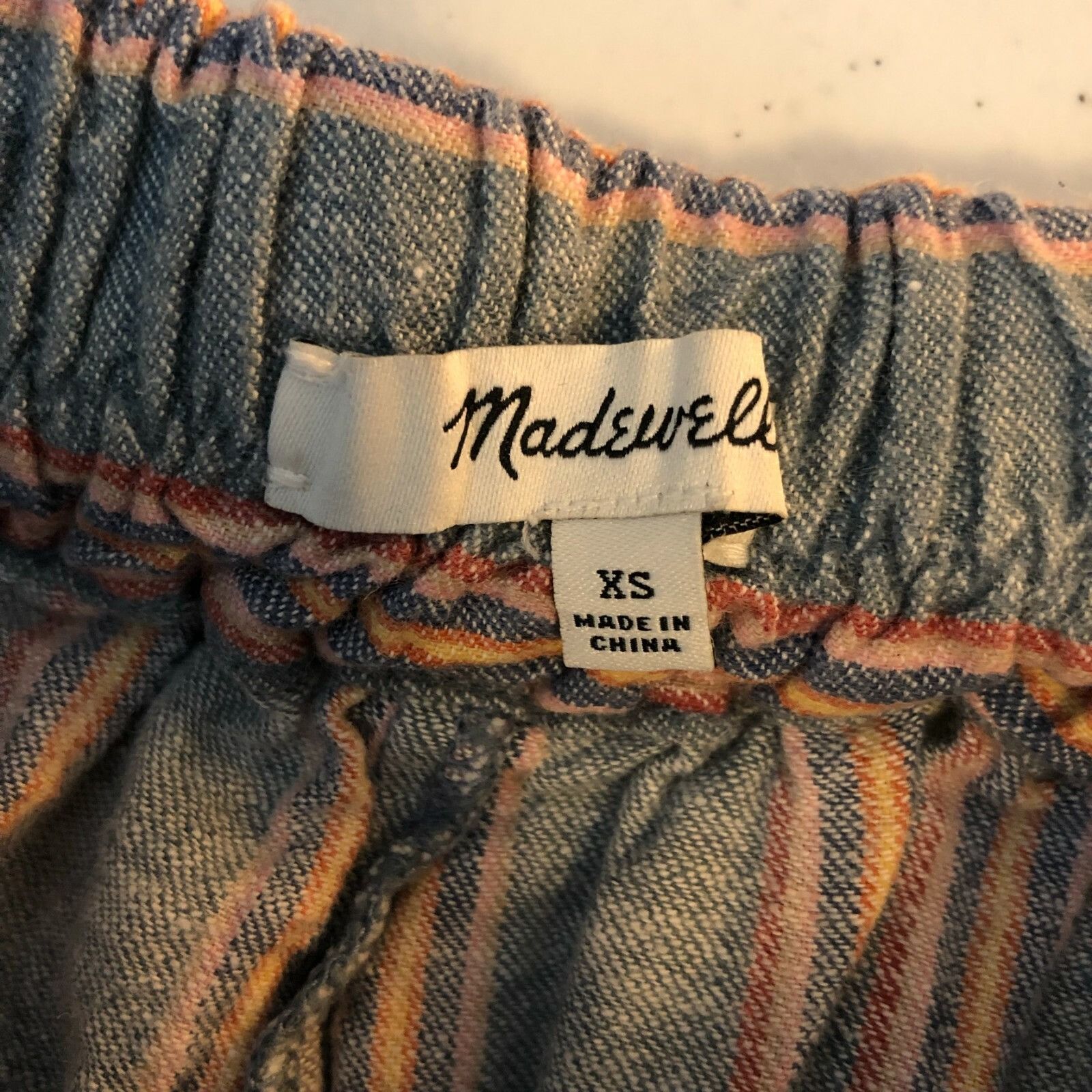 Madewell Madewell Womens Huston Side Button Pull-on Crop Pants Stripe Size 24" / US 00 / IT 34 - 3 Thumbnail