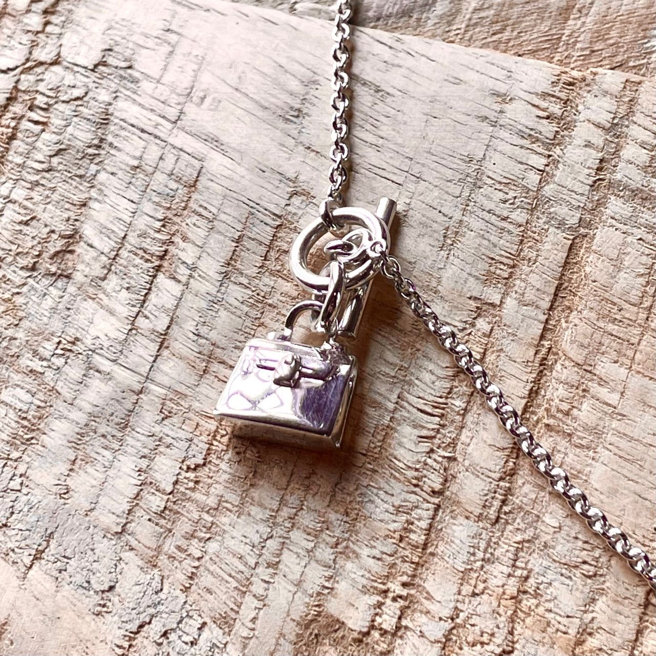 Hermes Hermès Silver Amulette Kelly Charm Chain Necklace Size ONE SIZE - 2 Thumbnail
