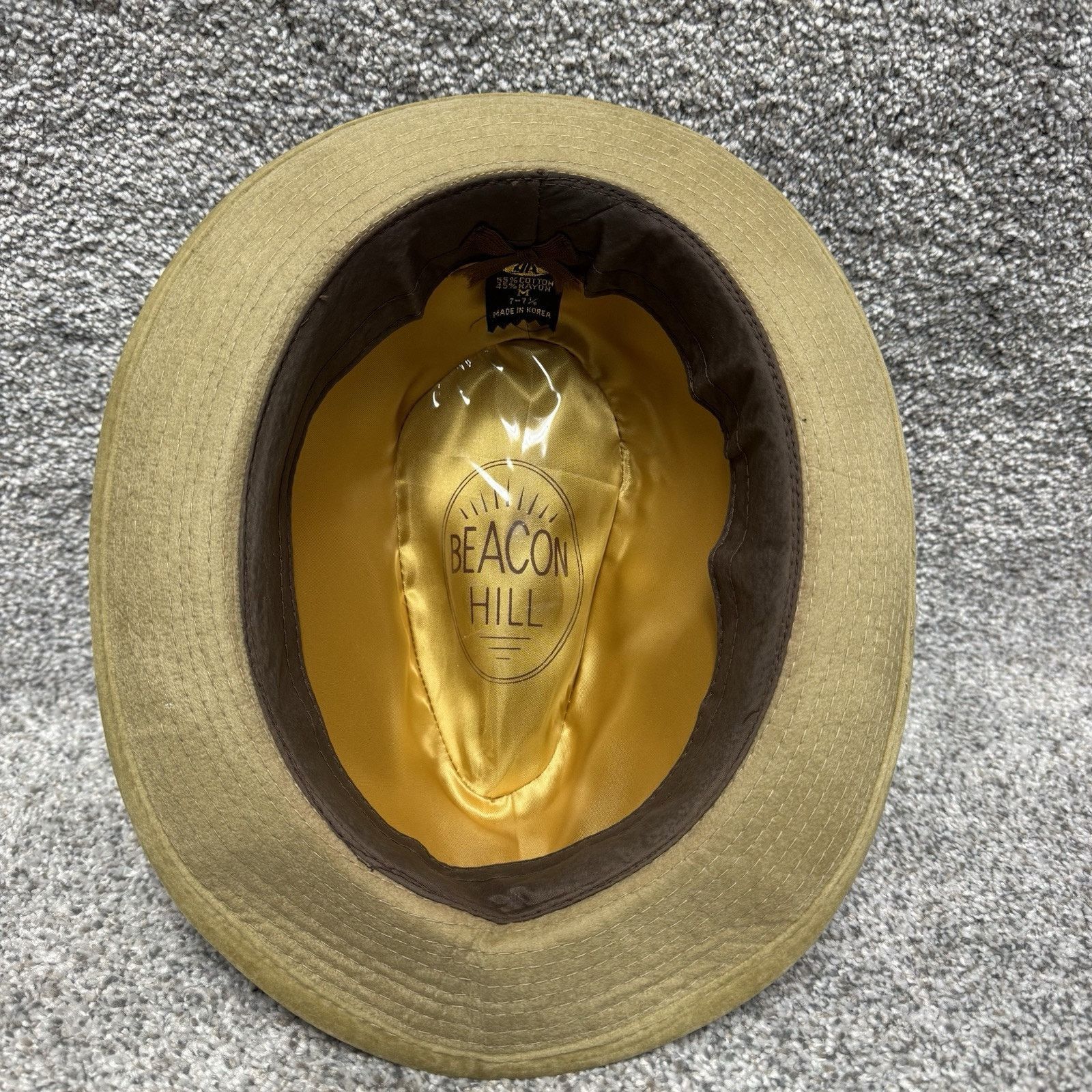Other Vintage 70s Beacon Hill Fedora Hat Mens M 7/7.5 Suede Velour Size ONE SIZE - 6 Thumbnail