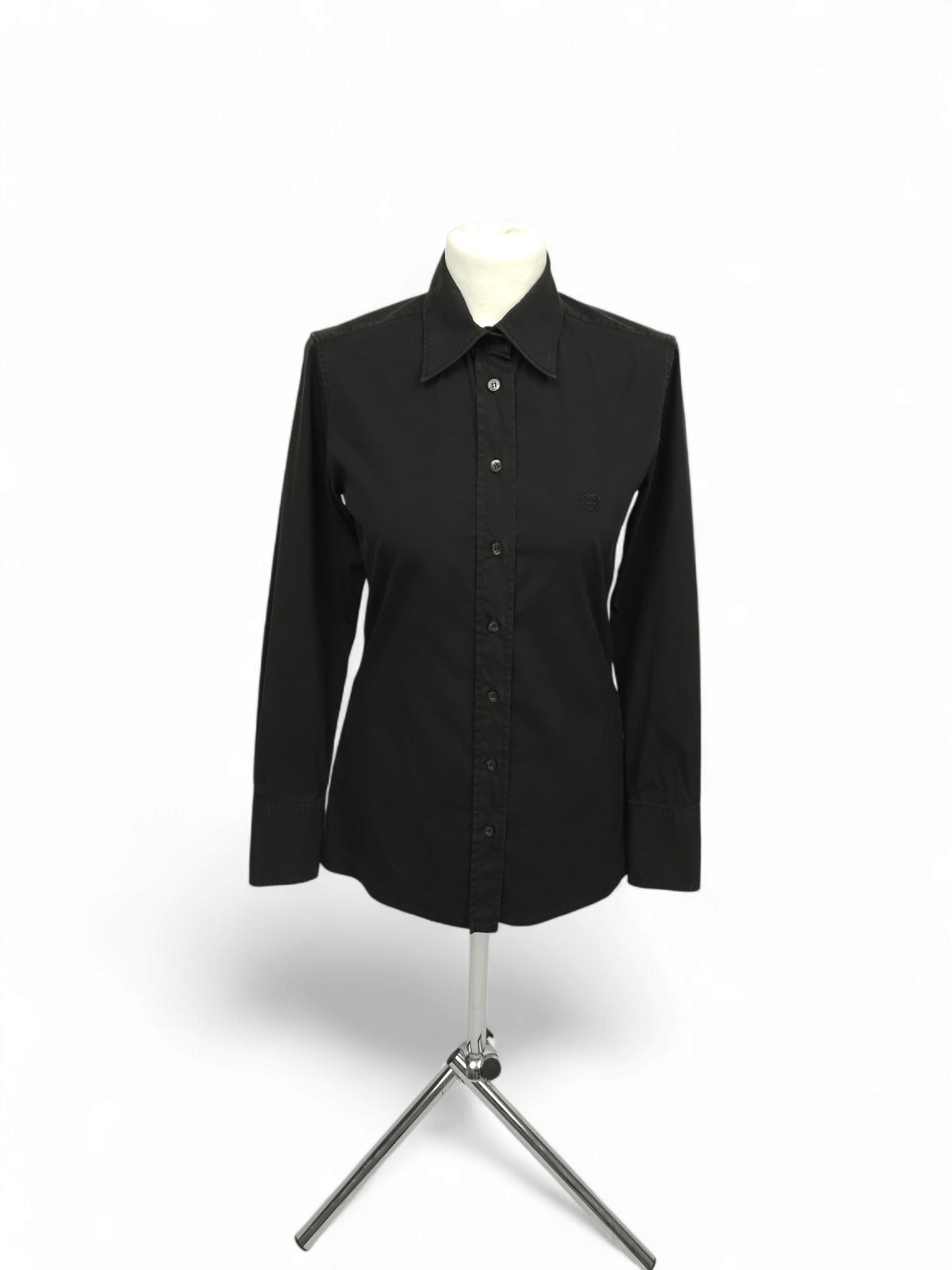 Designer 💎 Gucci Dark Brown Fitted Button Up Shirt Size M Size M / US 6-8 / IT 42-44 - 1 Thumbnail