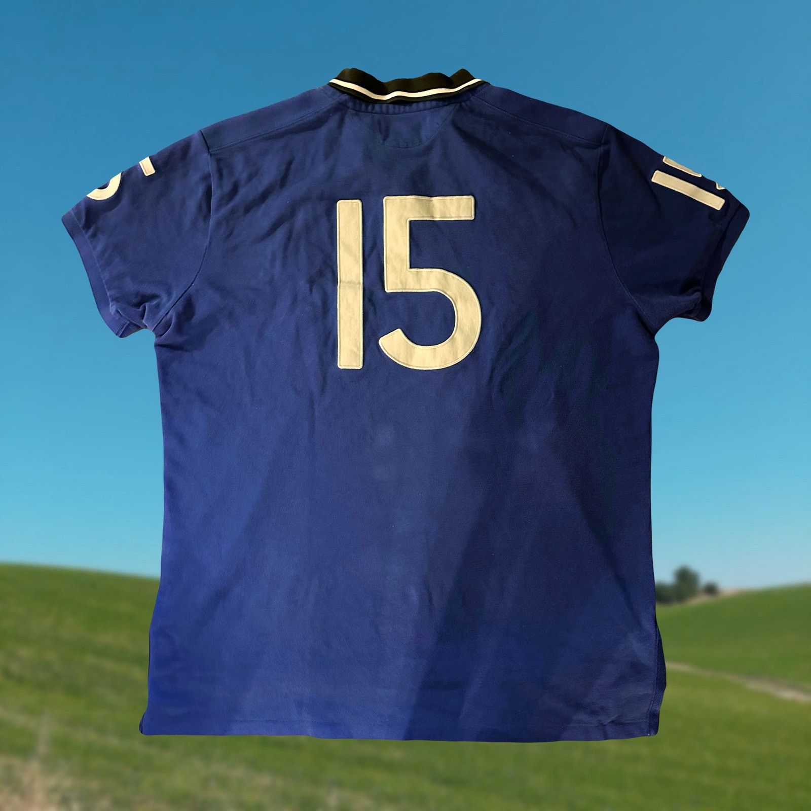 【美品】PoloRalphLauren ChiefKeef着用 ITALIA Vintage Polo Ralph Lauren Italy Rugby Shirt Chief Keef Y2K