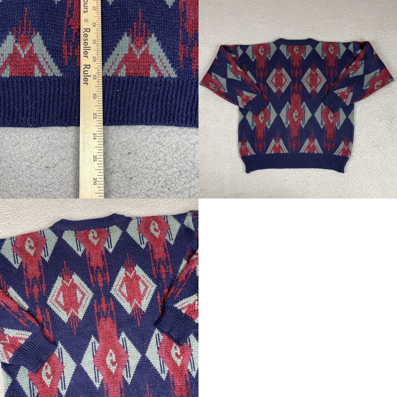 Vintage VINTAGE Brian MacNeil Sweater Mens M Blue Geometric Aztec Southwest Pullover Knit Round Neck Long Sleeve Wool Acrylic Pattern Geometric Size US M / EU 48-50 / 2 - 8 Thumbnail