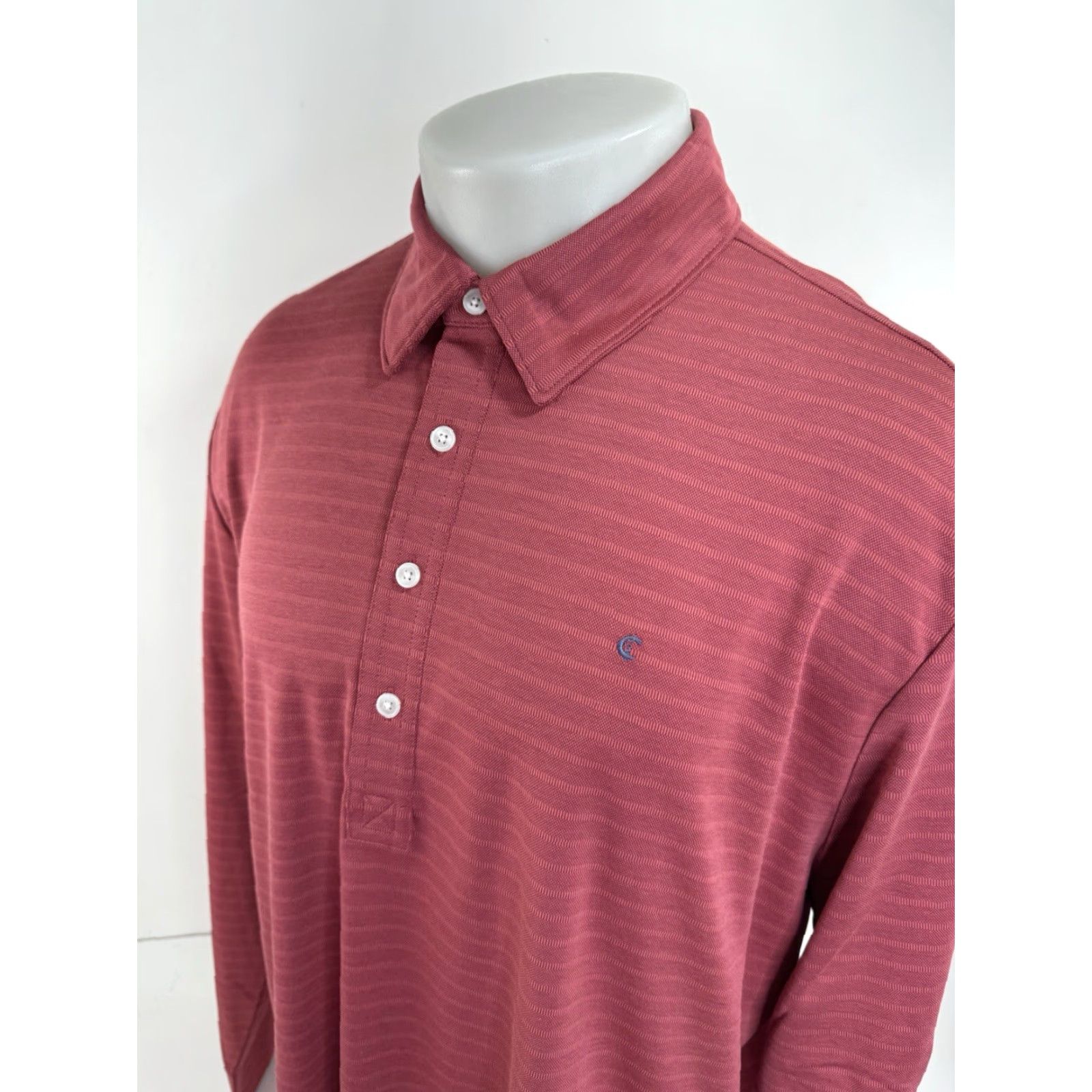 Logo 7 CRIQUET Rugby Shirt Polo XL Red Lightweight Embroidered Logo Stripe Striped Long Sleeve Shirt Men XS? Size US XL / EU 56 / 4 - 2 Thumbnail