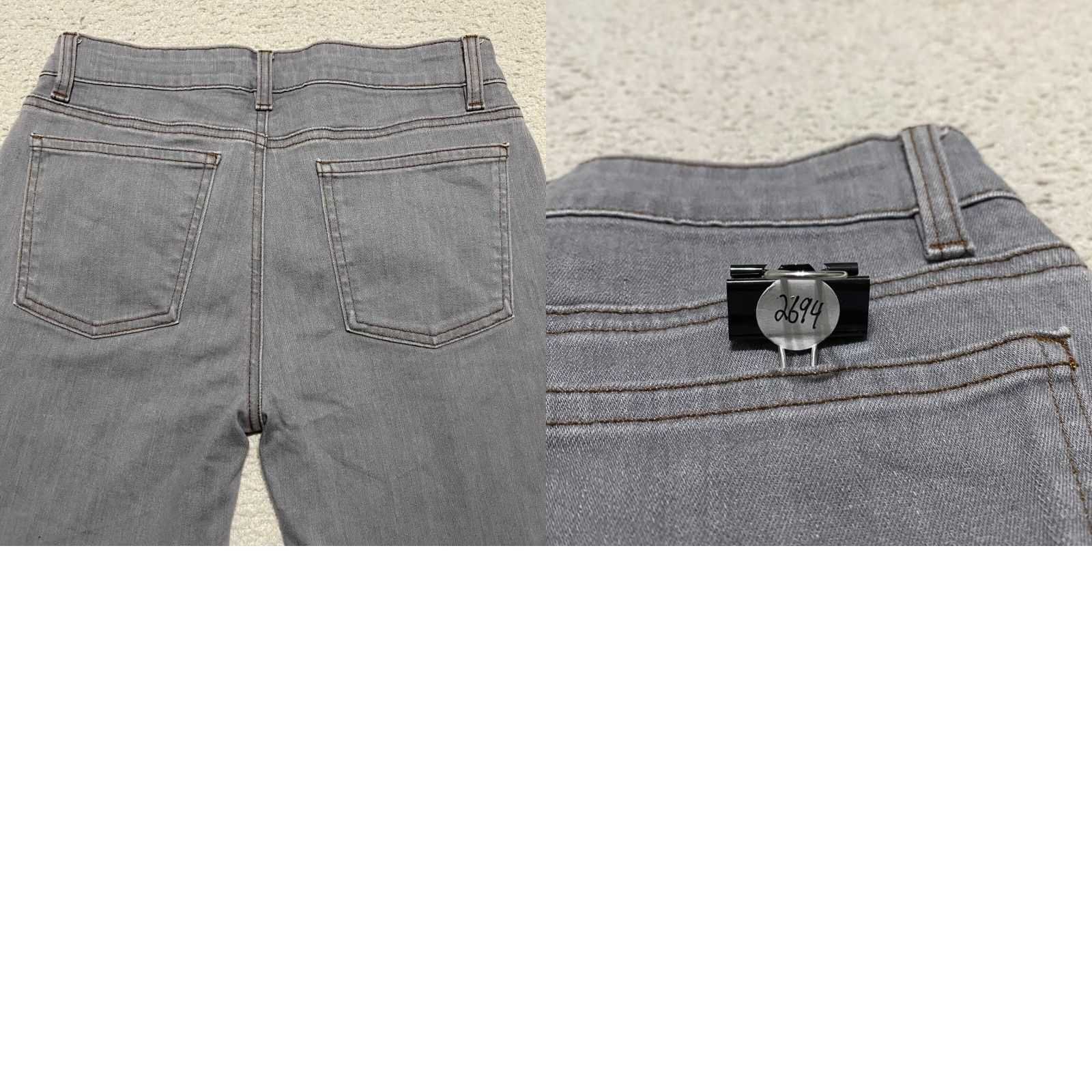 Eileen Fisher Eileen Fisher Womens Jeans sz 2 Gray Denim Organic Cotton Mid Rise Slim Straight Modern Weekend Wear Shirt? Size 28" / US 6 / IT 42 - 9 Thumbnail