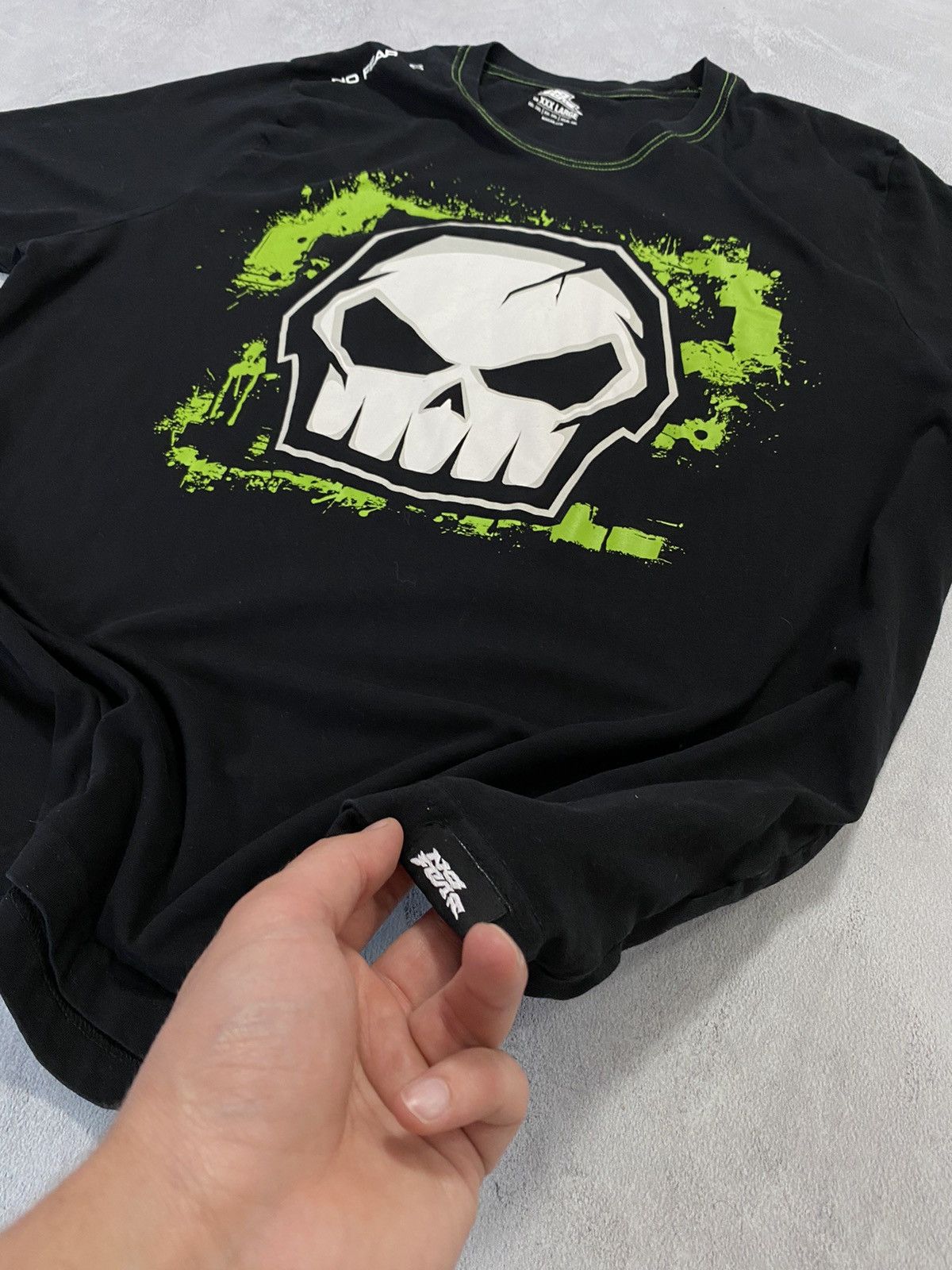 No Fear × Vintage 🙊 T Shirt No Fear Big Logo Skeleton Skull Logo Size US XXL / EU 58 / 5 - 4 Thumbnail