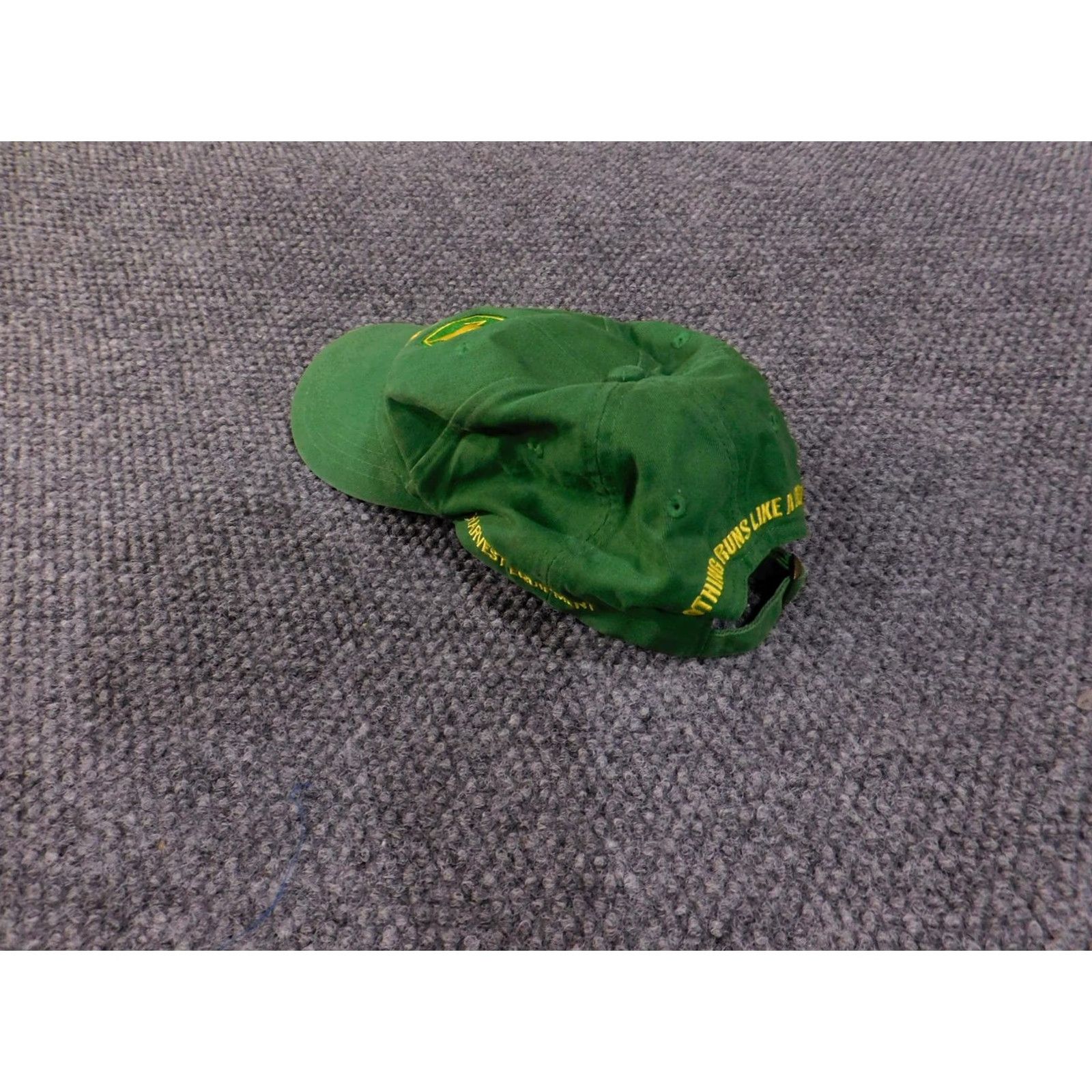 John Deere John Deere Hat Cap Strap Back Green Embroidered Nothing Runs Like A Deere Mens Size ONE SIZE - 5 Thumbnail