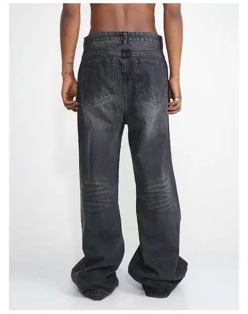 Japanese Brand × Jean Baggy Flared Wide Leg Stack Denim Jeans Size US 30 / EU 46 - 4 Thumbnail