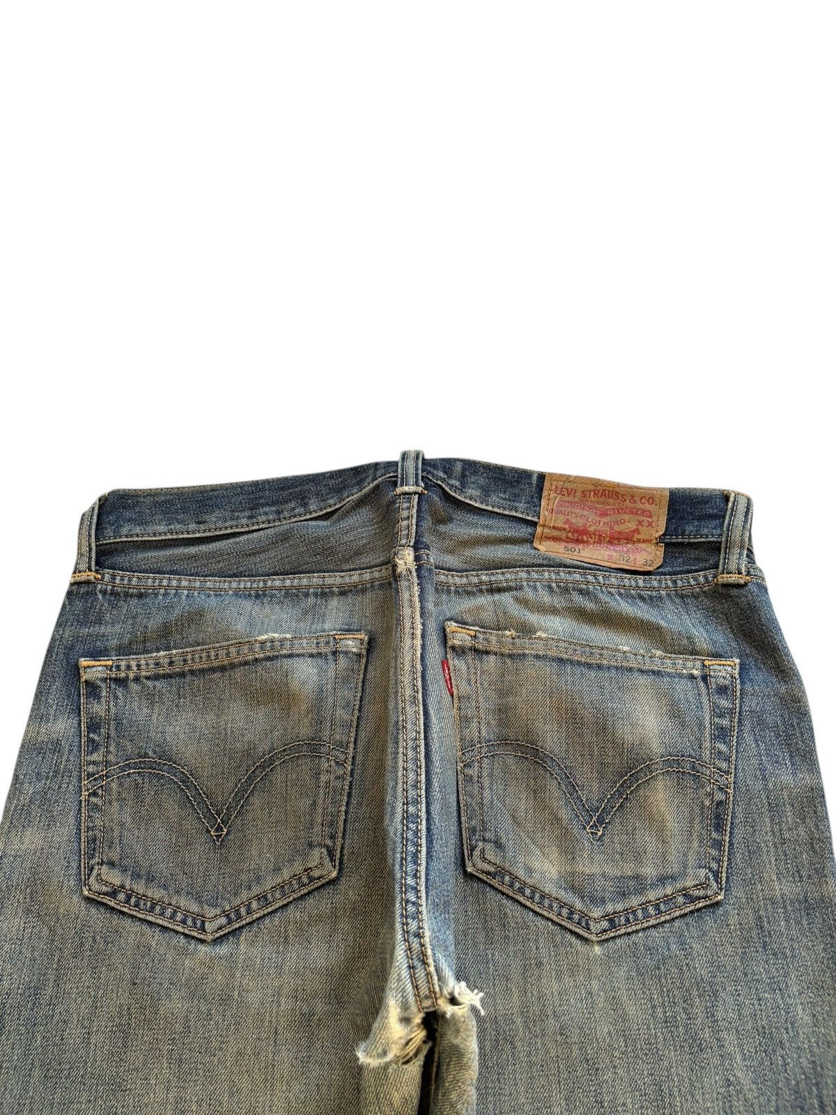 Levi's Vintage 90s Levis 501 Rusty Wash Distressed Loose Baggy Jean Size US 32 / EU 48 - 8 Thumbnail