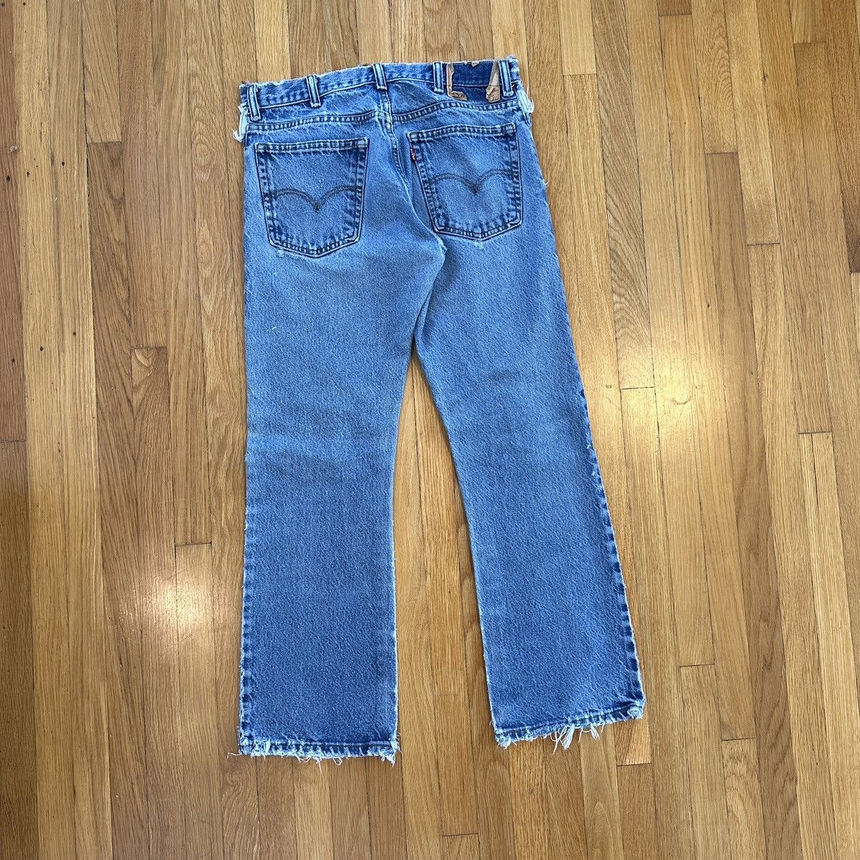 Levi's × Levi's Vintage Clothing × Vintage Levi’s 517 Destroyed Bootcut Jeans Size US 32 / EU 48 - 5 Thumbnail