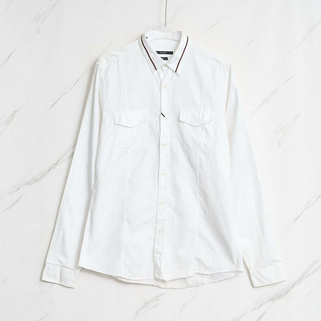 Gucci Gucci Men's Striped Collar Shirt Size US M / EU 48-50 / 2 - 1 Thumbnail