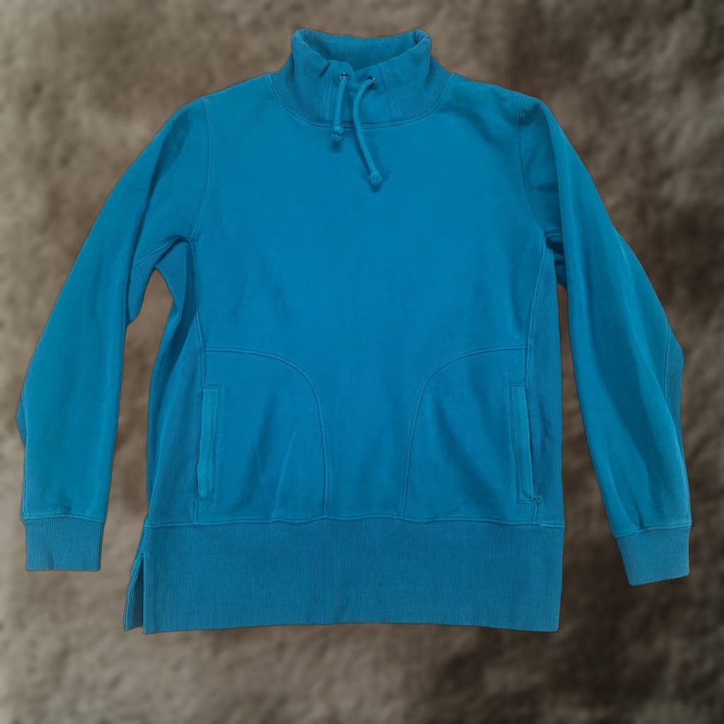 Vintage DULUTH TRADING Outdoor Stretch Pullover Sweater Mens Medium Blue with Zip Pockets Size US M / EU 48-50 / 2 - 1 Thumbnail