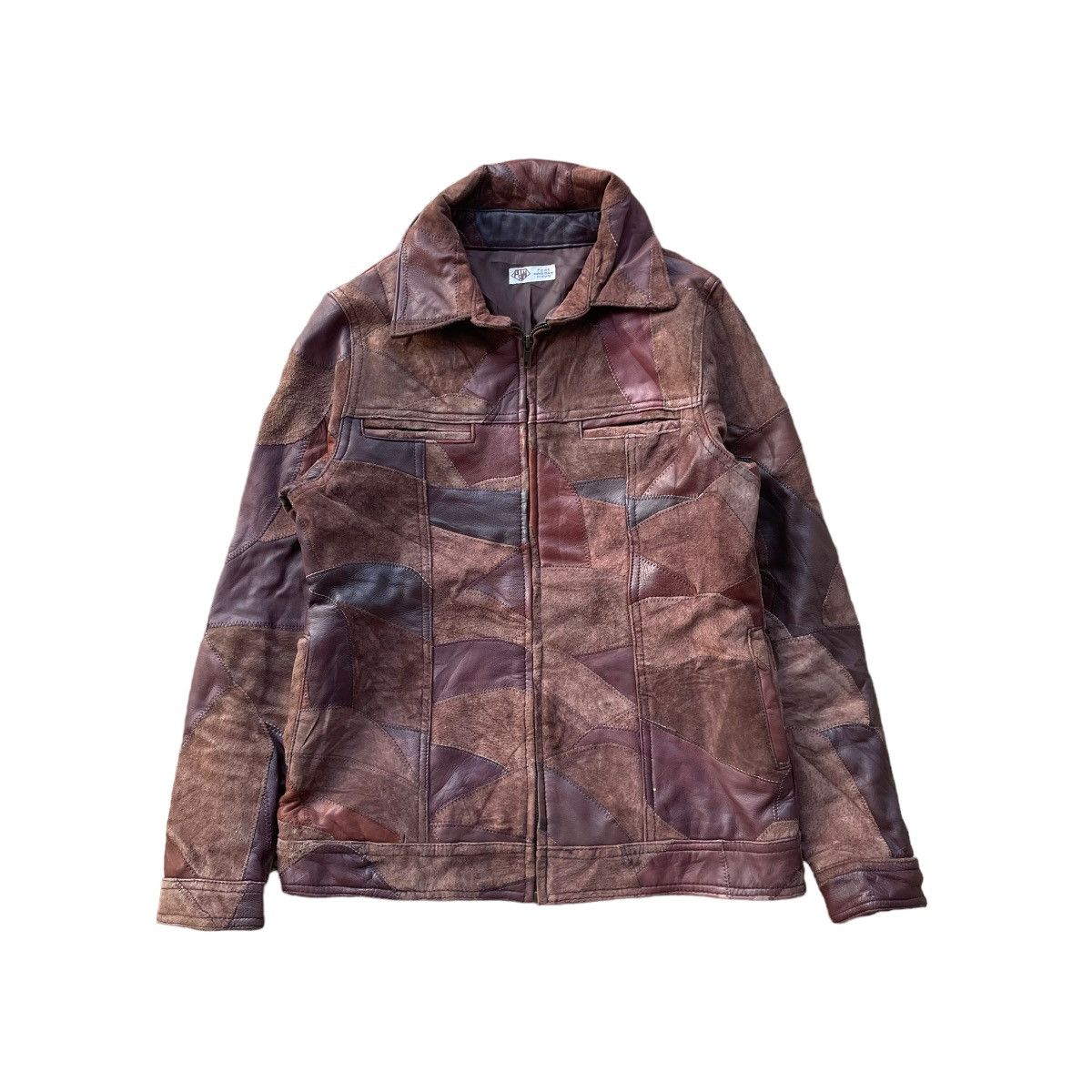 Leather Vintage ASW Patchwork Pigskin Leather Jacket Size M / US 6-8 / IT 42-44 - 1 Thumbnail