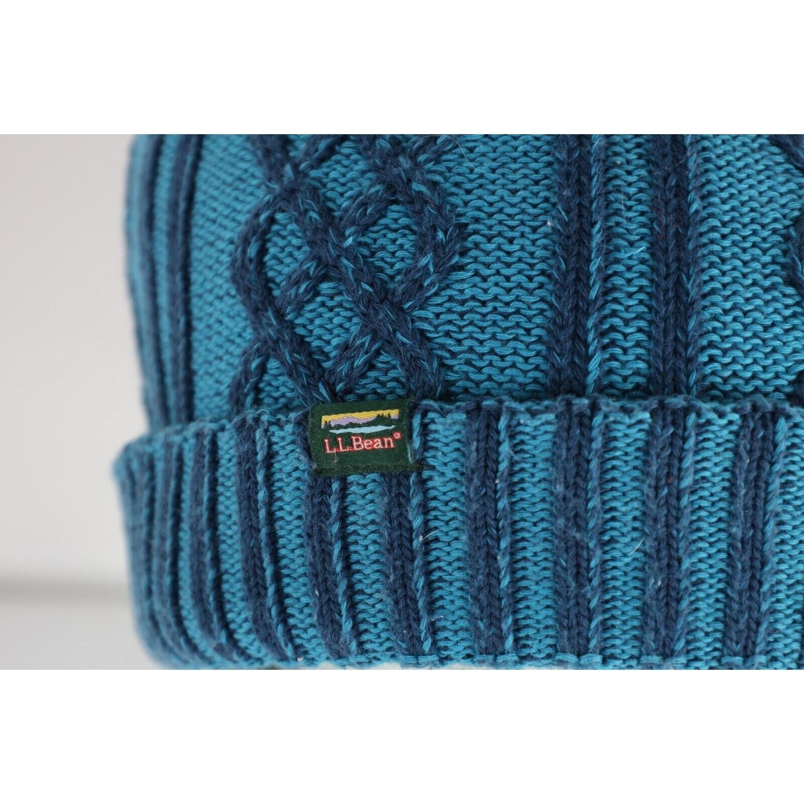 L.L. Bean × Vintage Vintage LL Bean Chunky Cable Knit Fisherman Winter Beanie Size ONE SIZE - 2 Thumbnail