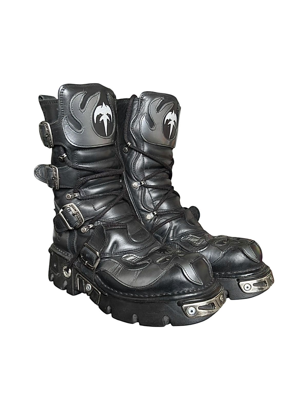 Avant Garde × New Rock × Vintage Vintage New Rock grey demon boots 