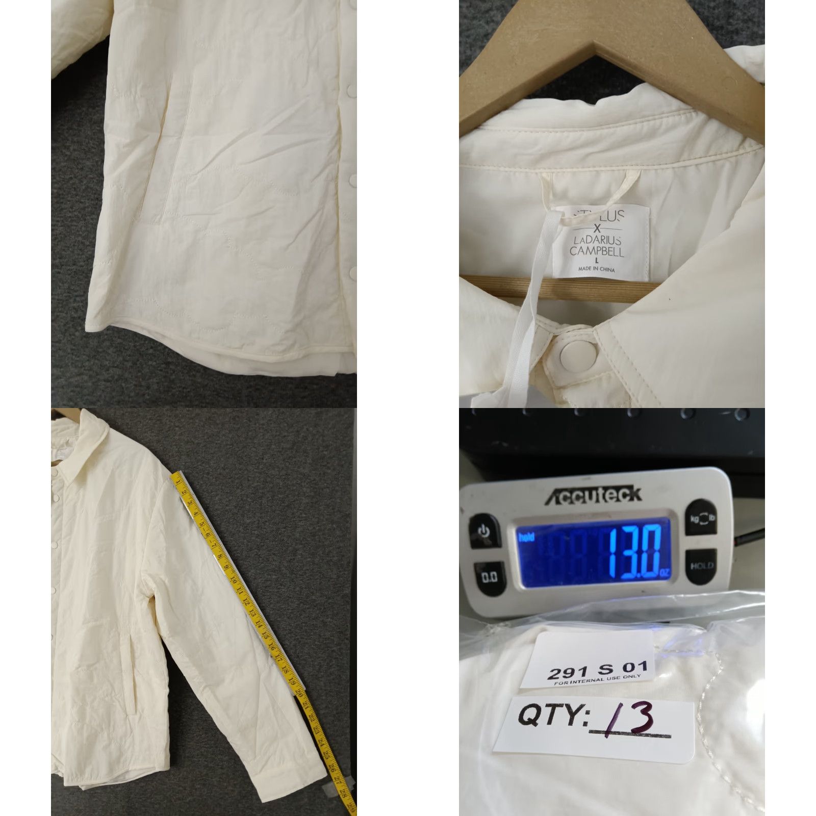 Vintage Stylus x LaDarius Campbell Men's Jacket PUFF Ivory Pockets Size US L / EU 52-54 / 3 - 8 Thumbnail