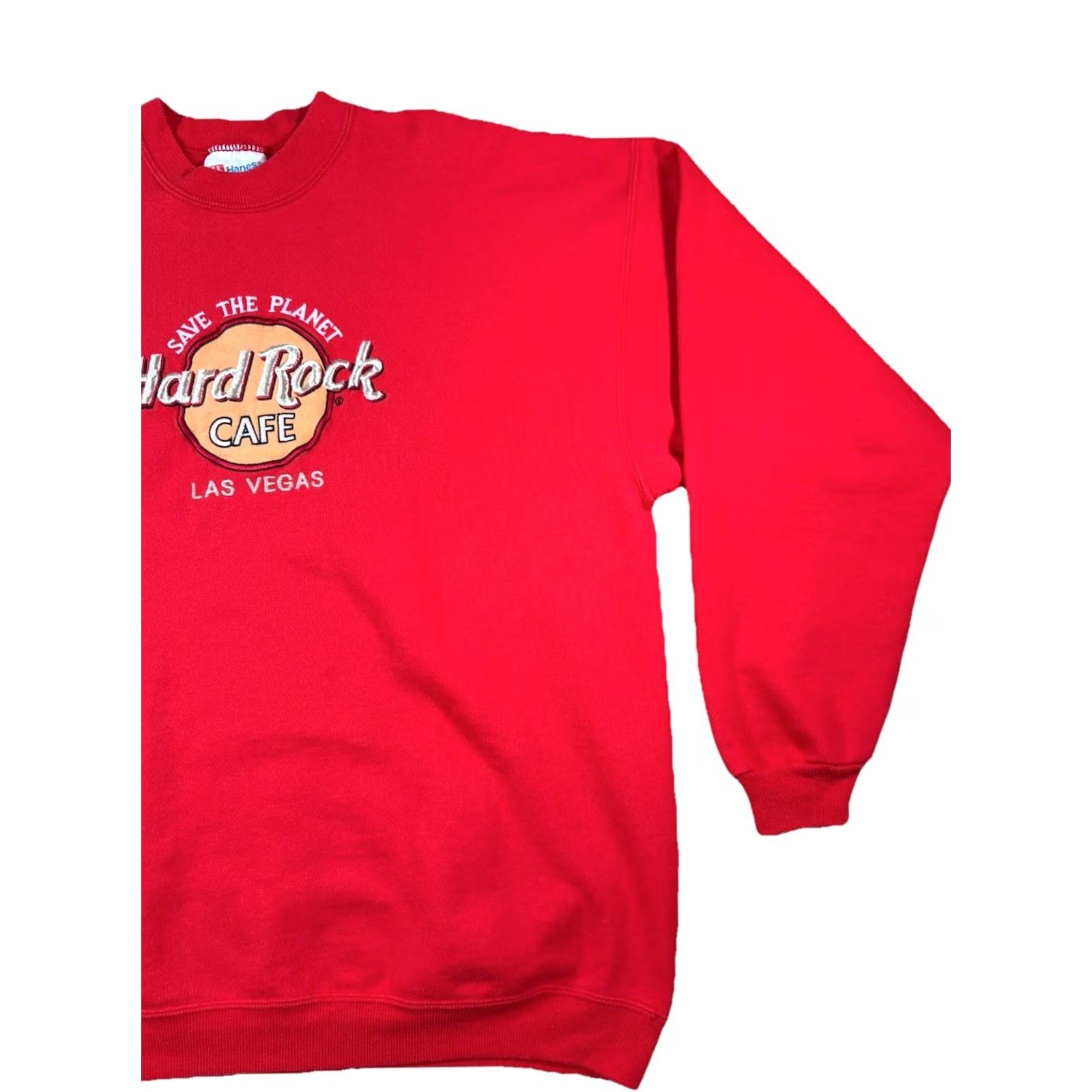 Hard Rock Cafe VINTAGE Hanes Heavyweight Hard Rock Cafe Las Vegas Embroidered Sweatshirt XL Size US XL / EU 56 / 4 - 3 Thumbnail