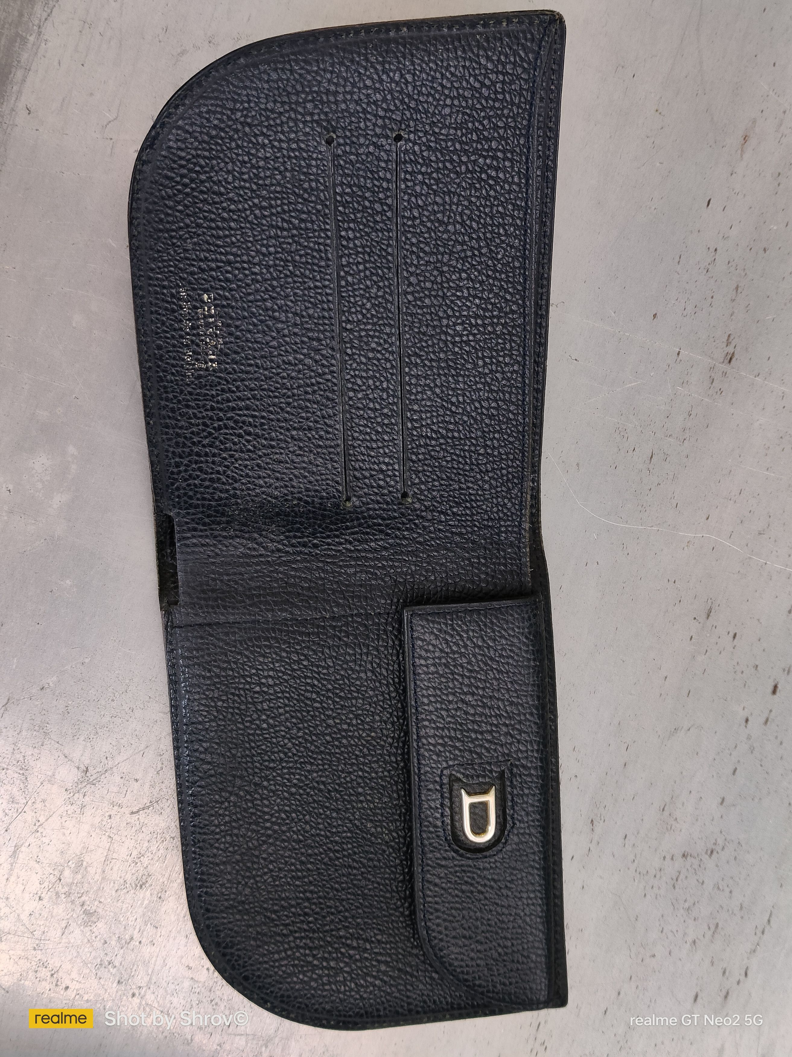 Delvaux Delvaux Dark Blue Leather D Shape Bi-Fold Wallet Size ONE SIZE - 15 Thumbnail