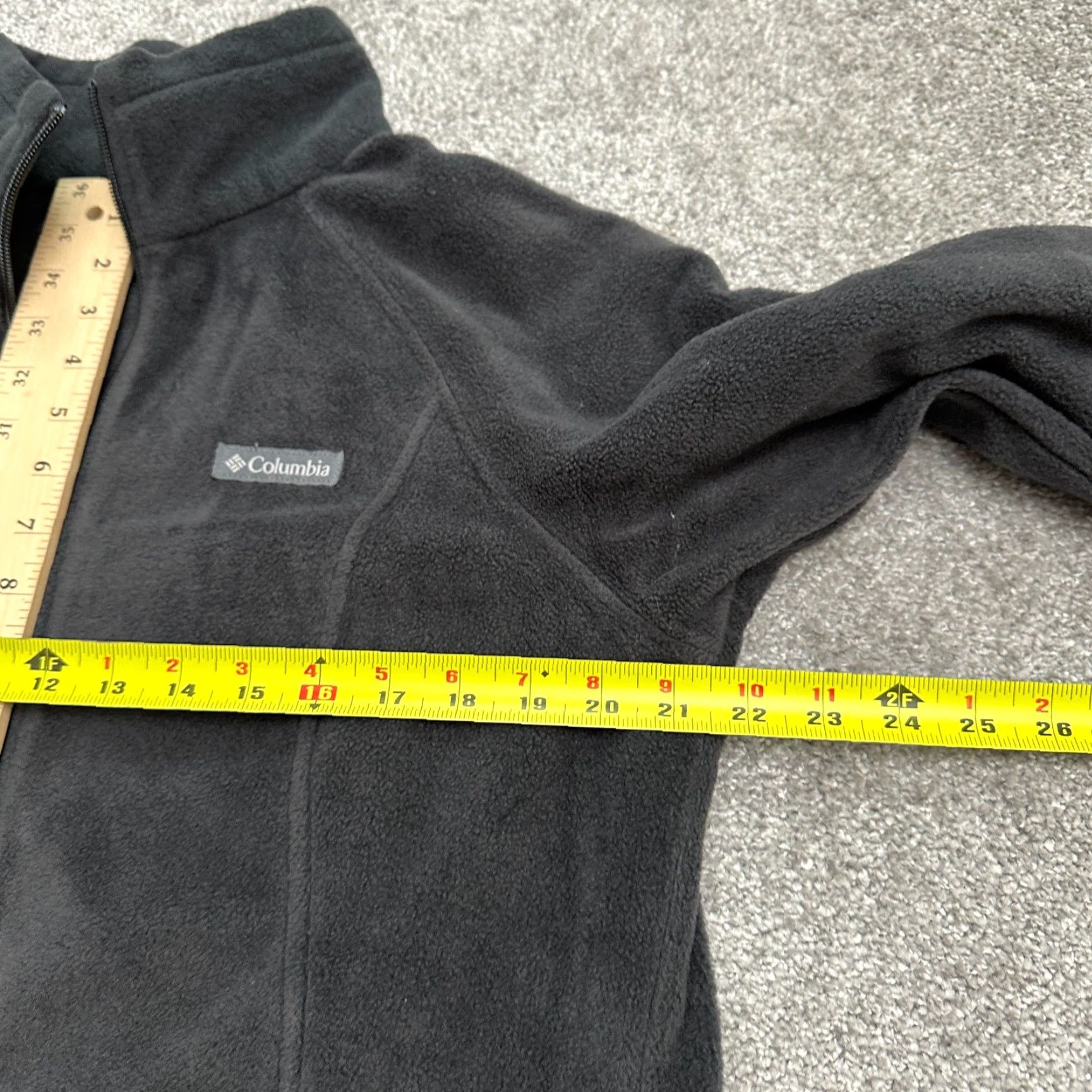 Vintage Columbia Jacket Mens Large Black Full Zip Fleece Benton Springs Outdoor Pockets Size US L / EU 52-54 / 3 - 7 Thumbnail