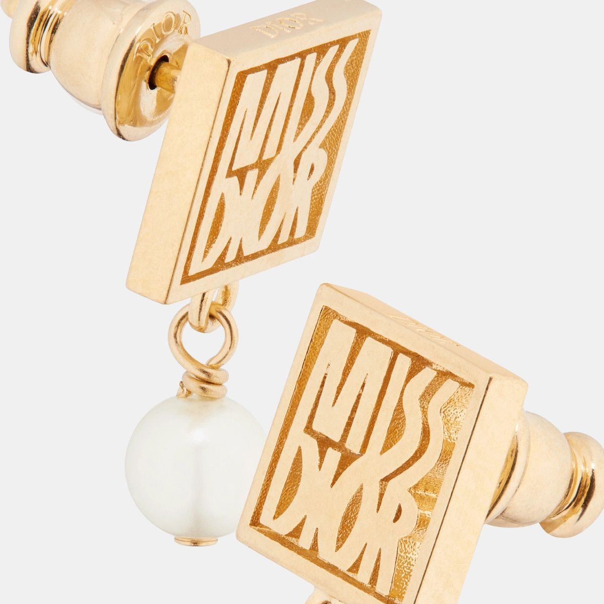 Dior o1bcso1str0126 Size:OS/Miss Dior Earrings in Golden/White Size ONE SIZE - 4 Thumbnail