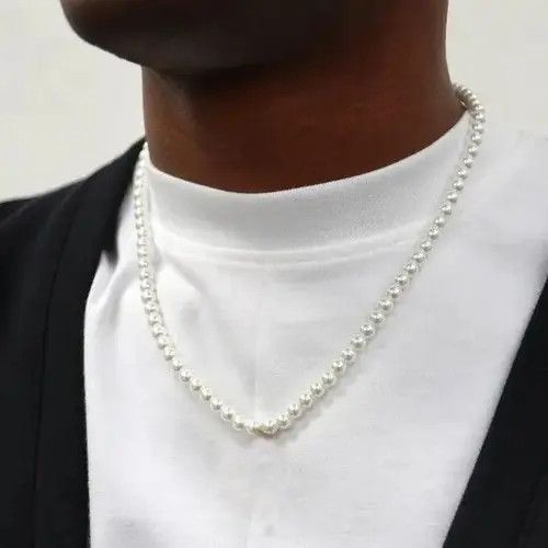 Vintage Pearl Necklace Casual Chain Jewelry Classic Imitation Bead Size ONE SIZE - 1 Thumbnail
