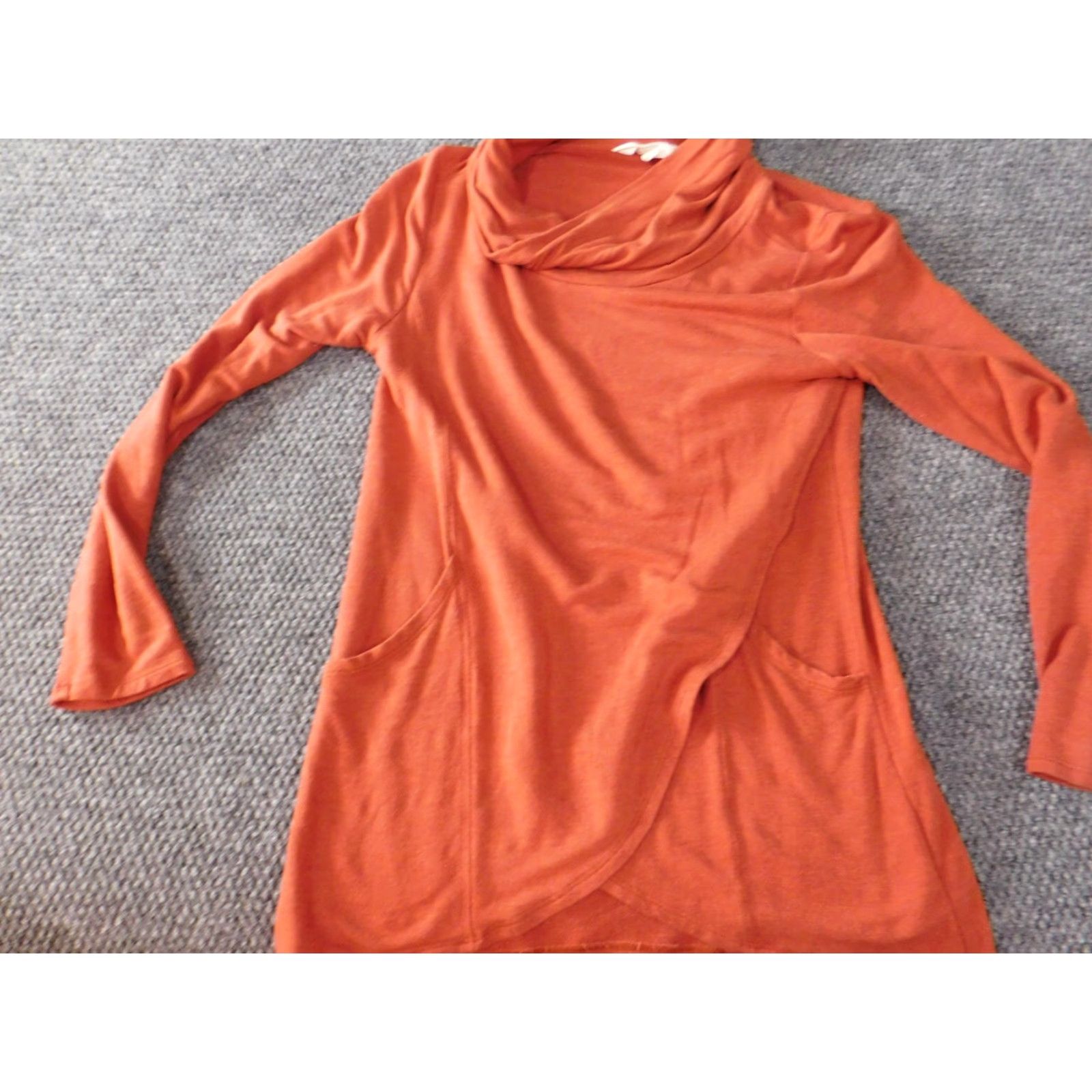 Vintage Magnolia Grace Womens Sweater Medium Orange Crew Neck Long Sleeve Pullover Knit Stretch Casual Winter Classic M Size M / US 6-8 / IT 42-44 - 3 Thumbnail
