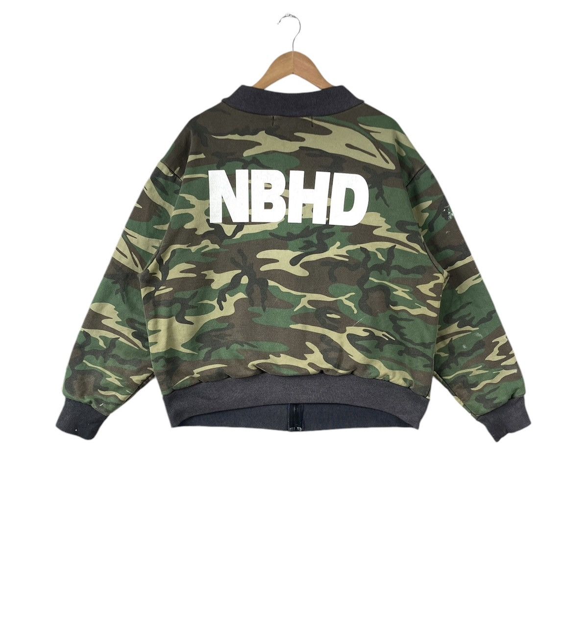 Japanese Brand × Neighborhood Neighborhood Technical Apparel 3204 NBHD Army Bomber Sweater Size US L / EU 52-54 / 3 - 1 Thumbnail