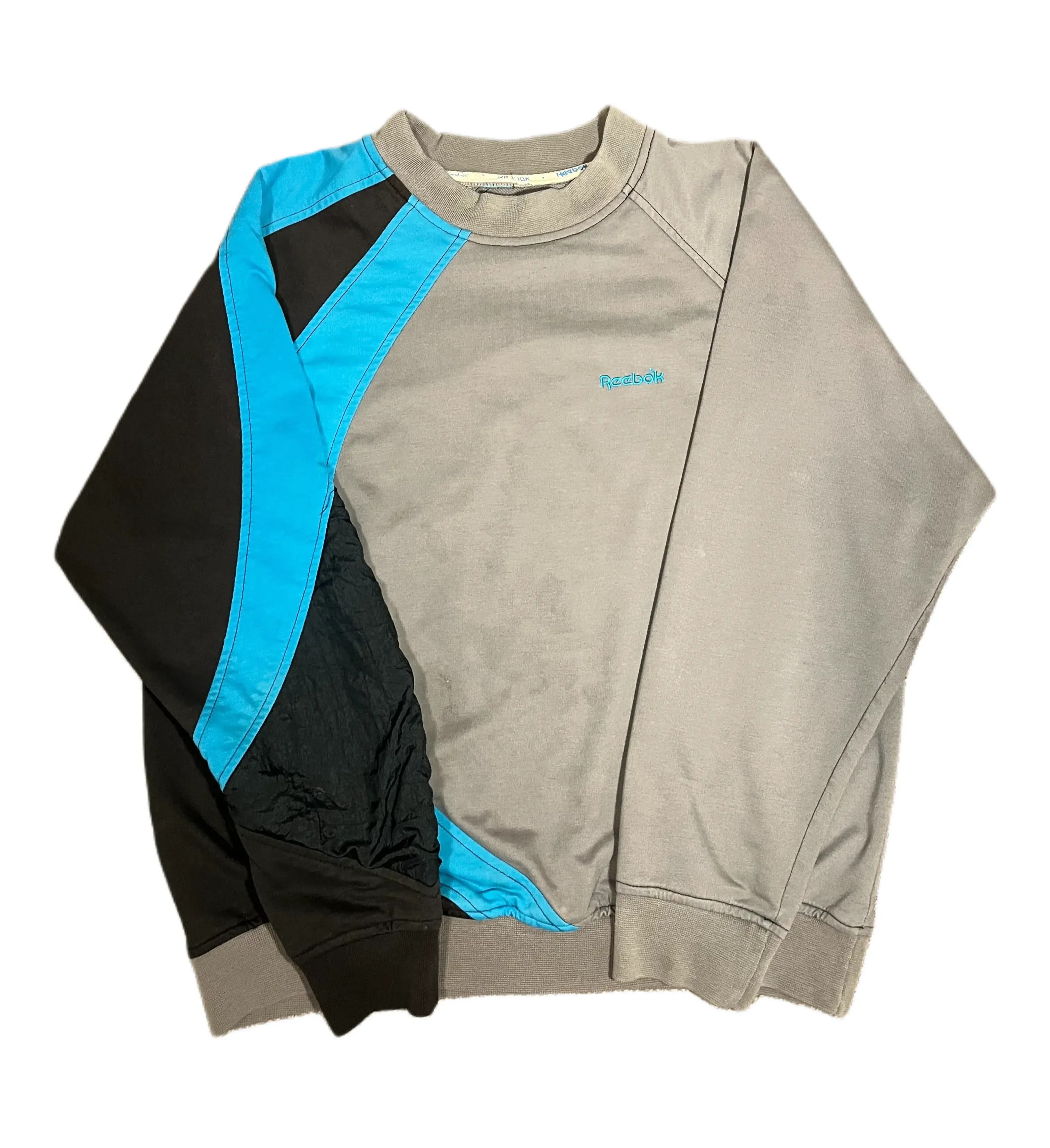 Reebok × Vintage Rare 90s Reebok Sport Multifabric Sweatshirt Size US S / EU 44-46 / 1 - 1 Thumbnail