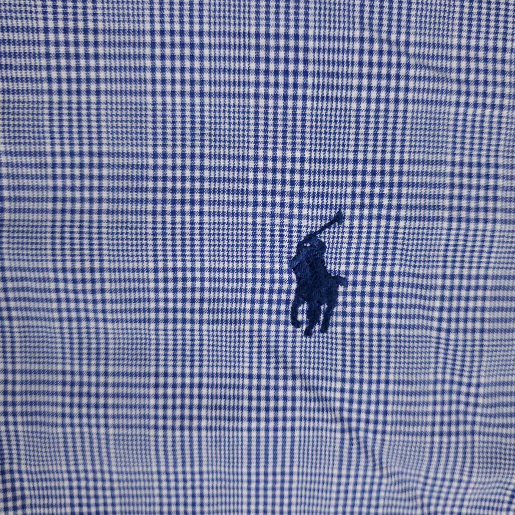Ralph Lauren Ralph Lauren Shirt Mens 16 Blue Plaid Long Sleeve Button Up Non-Iron Pockets Dress Shirt Size 42R - 2 Thumbnail