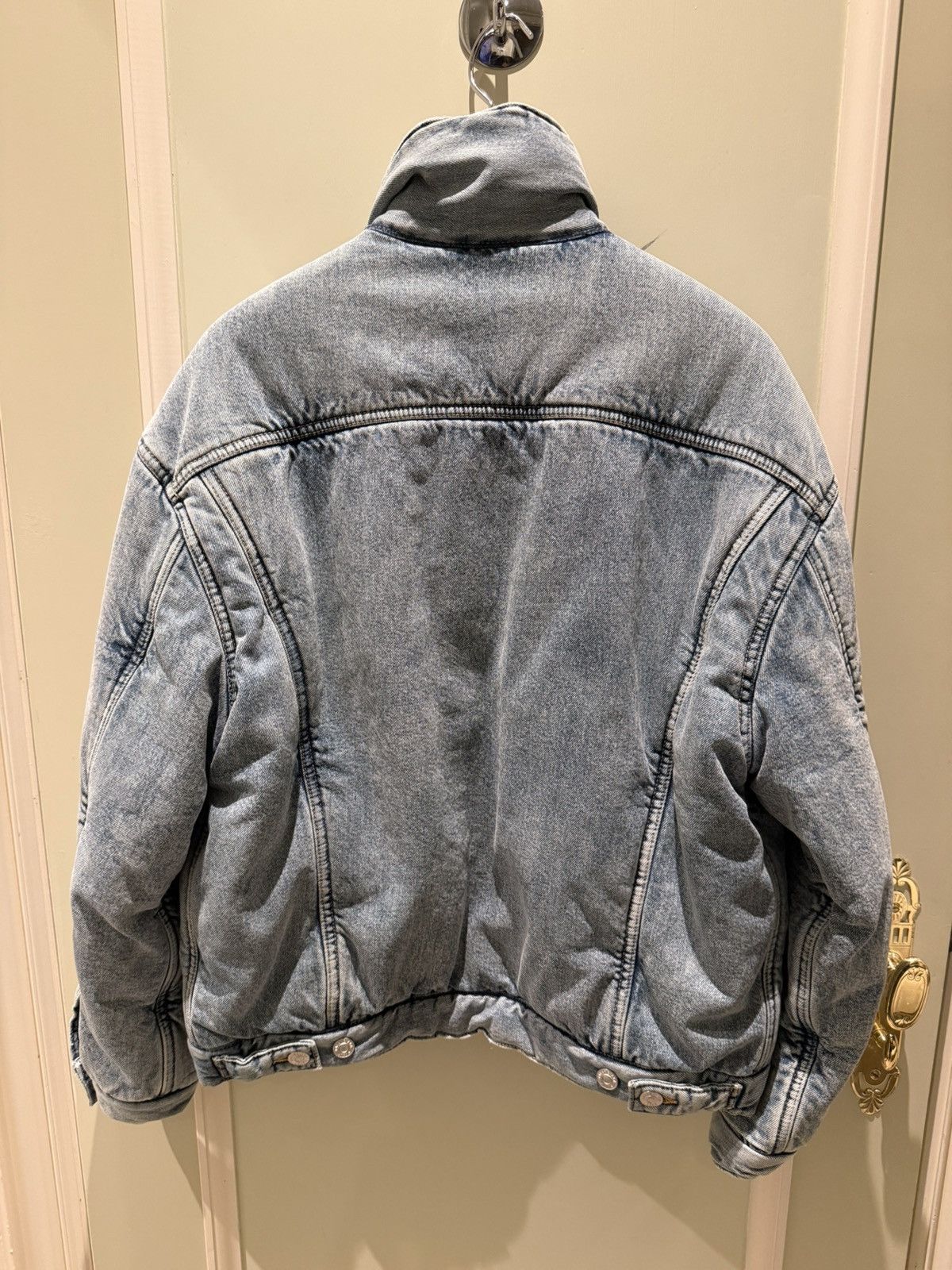 Balenciaga SS22 Balenciaga ‘Padded’ Oversized Washed Denim Jacket Size US S / EU 44-46 / 1 - 5 Thumbnail