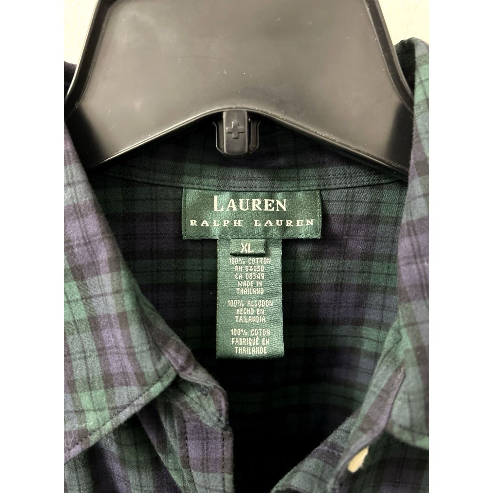 Ralph Lauren Lauren Ralph Lauren Shirt Mens XL Green Purple Plaid Button-Down Long Sleeve Oxford Casual Workwear Size US XL / EU 56 / 4 - 5 Thumbnail