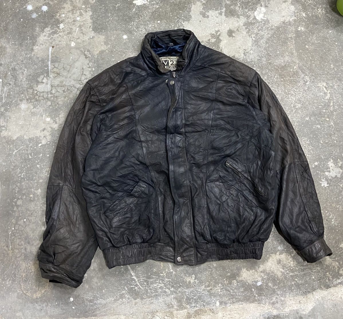 Versace VINTAGE V2 VERSACE GENUINE LEATHER JACKET Size US L / EU 52-54 / 3 - 1 Thumbnail