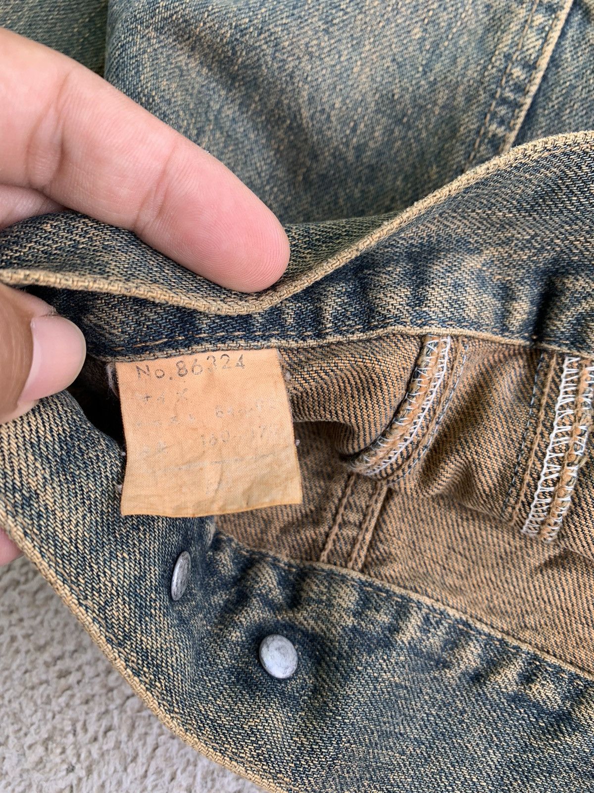 Blue Blue Japan × Vintage Vtg Blue Way Japan Mudwash Crop Trucker Denim Size US M / EU 48-50 / 2 - 10 Thumbnail