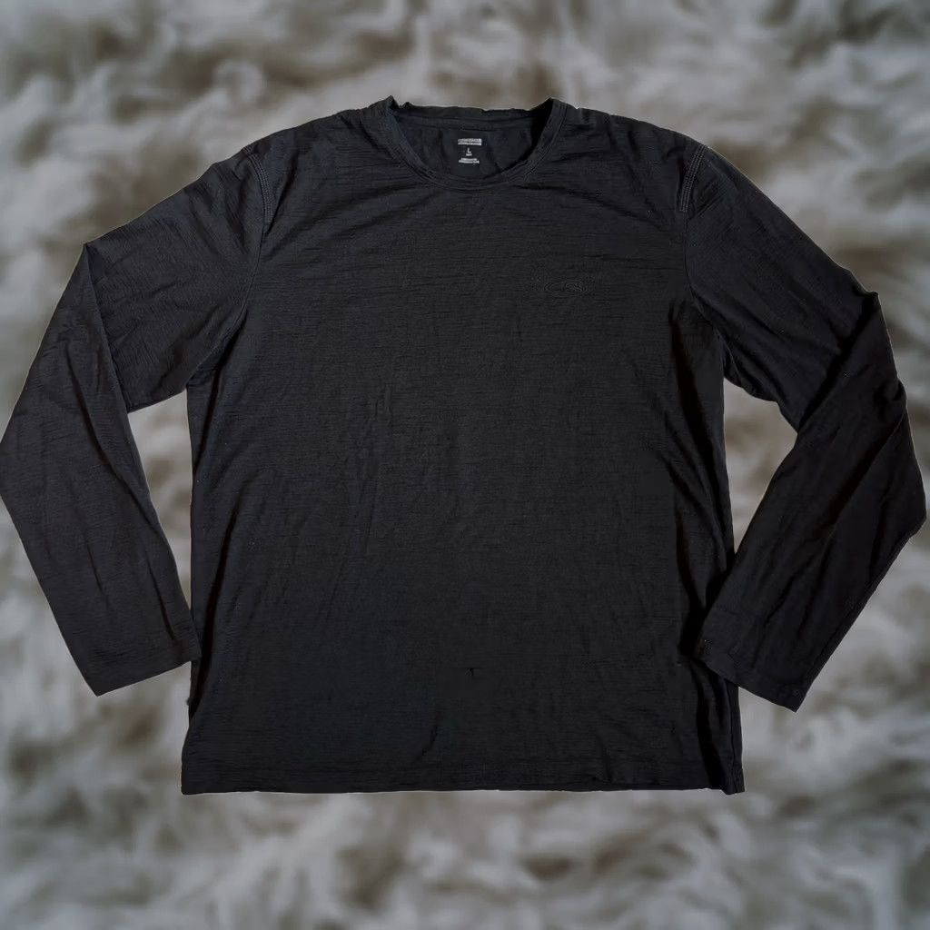 Icebreaker VINTAGE Icebreaker Men 100% Merino Wool Black Long Sleeve Shirt L Size US L / EU 52-54 / 3 - 1 Thumbnail
