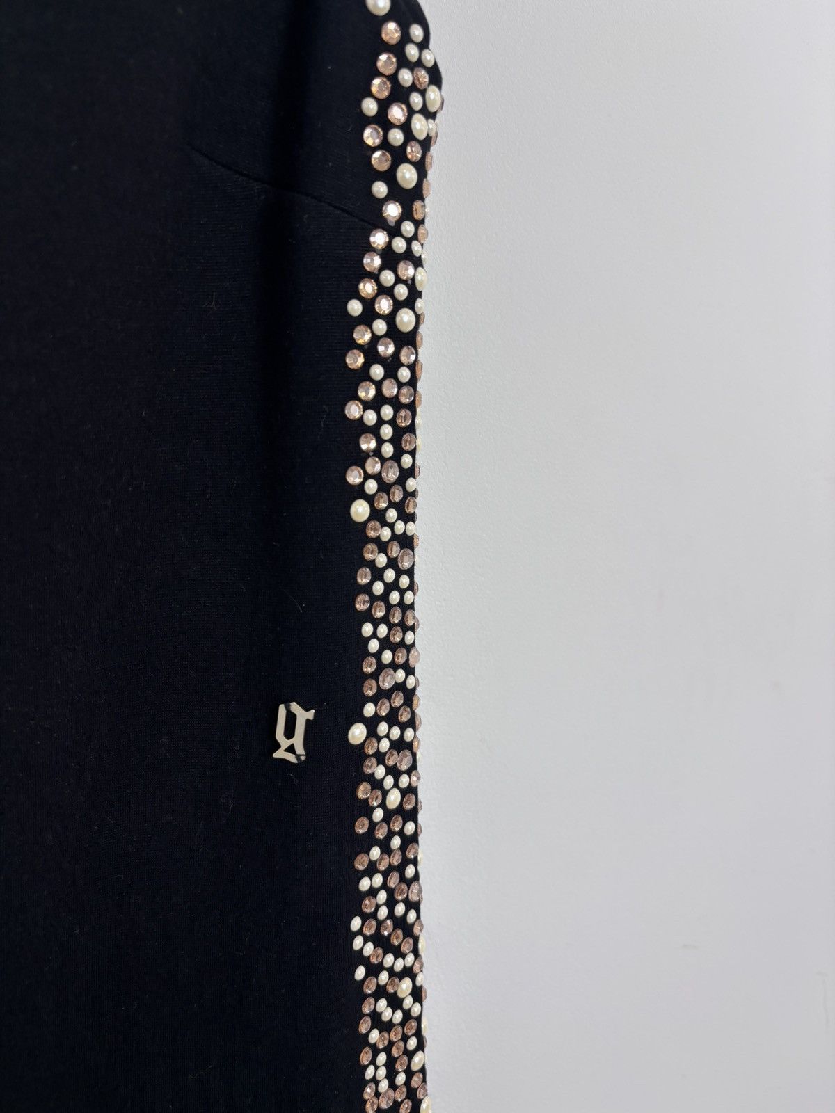 John Galliano John Galliano Women’s Black Crystal Studded Sleeveless Dress Size M / US 6-8 / IT 42-44 - 6 Thumbnail