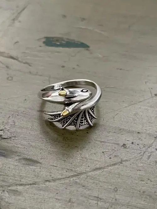 Japanese Brand Punk Dragon Ring Size ONE SIZE - 4 Thumbnail