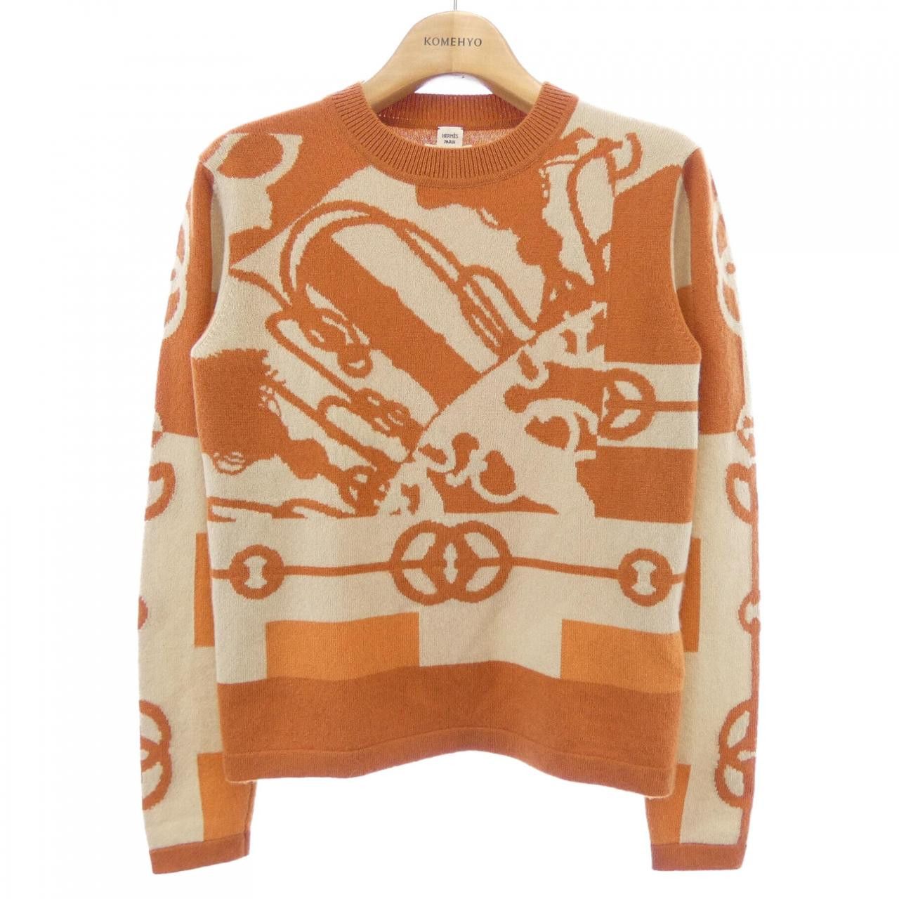 Hermes Hermes Hermes CLIQUETIS Cashmere Knitwear Textile Tops DUTY FREE for USA Size ONE SIZE - 1 Thumbnail