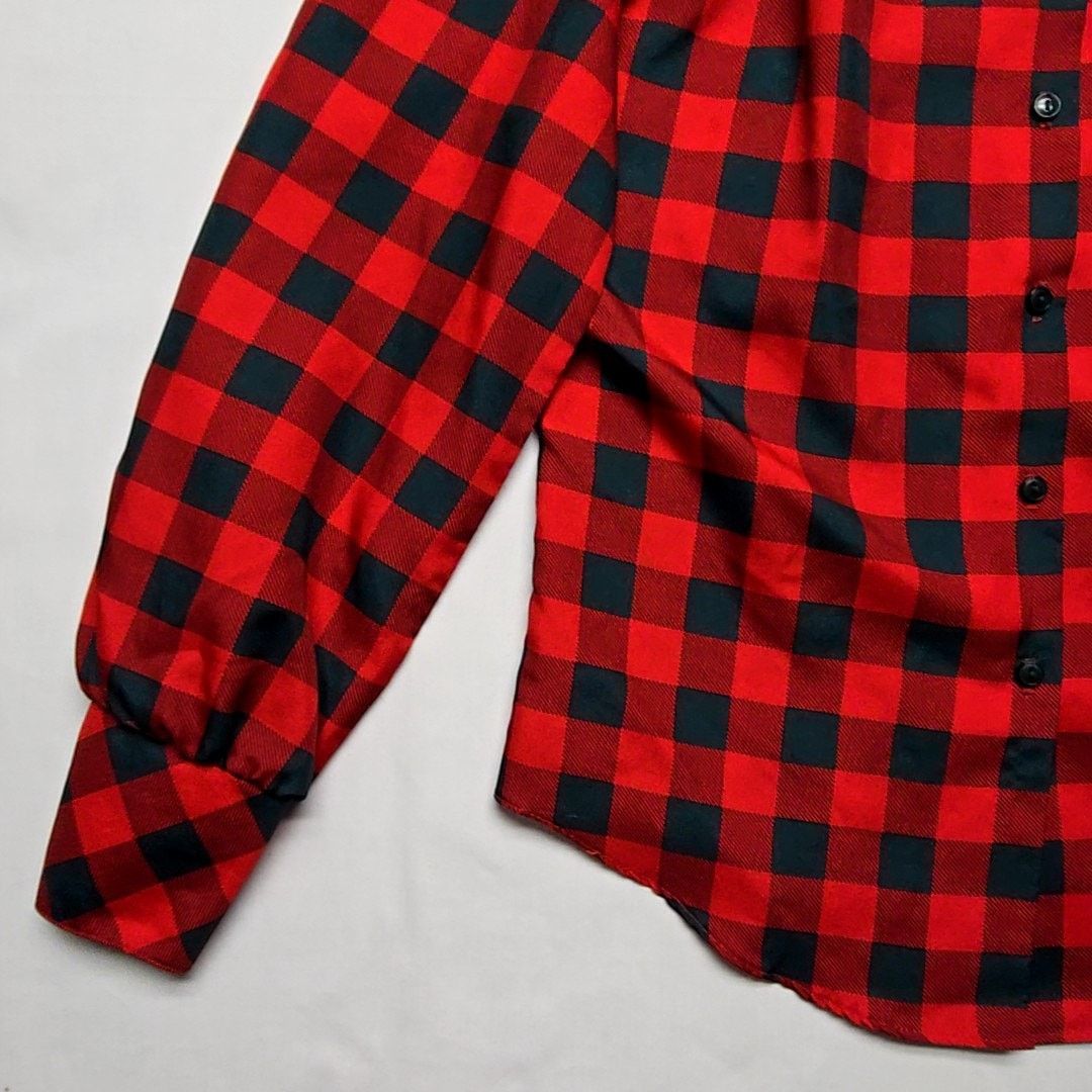 Vintage Vintage Sweet Apple Plaid Blouse Red Green Checkered Size 7 Size M / US 6-8 / IT 42-44 - 3 Thumbnail