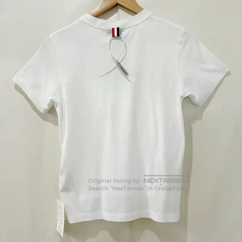Thom Browne Thom Browne Short Sleeve White Cotton Tee . Size XXS / US 00 / IT 34 - 6 Thumbnail