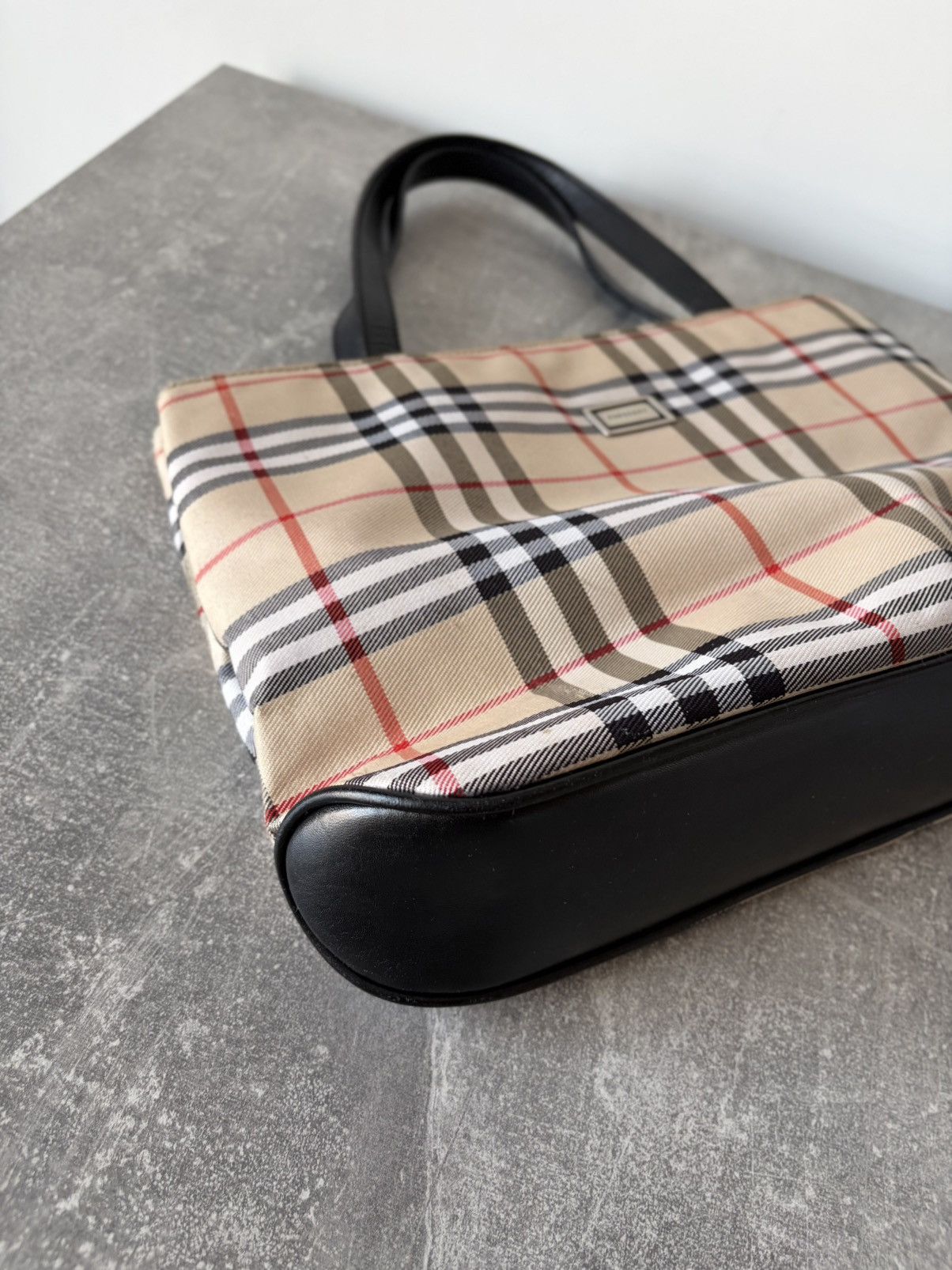 Burberry Rare Burberry Blue Label Tote Nova Check Beige Canvas Bag Size ONE SIZE - 10 Thumbnail