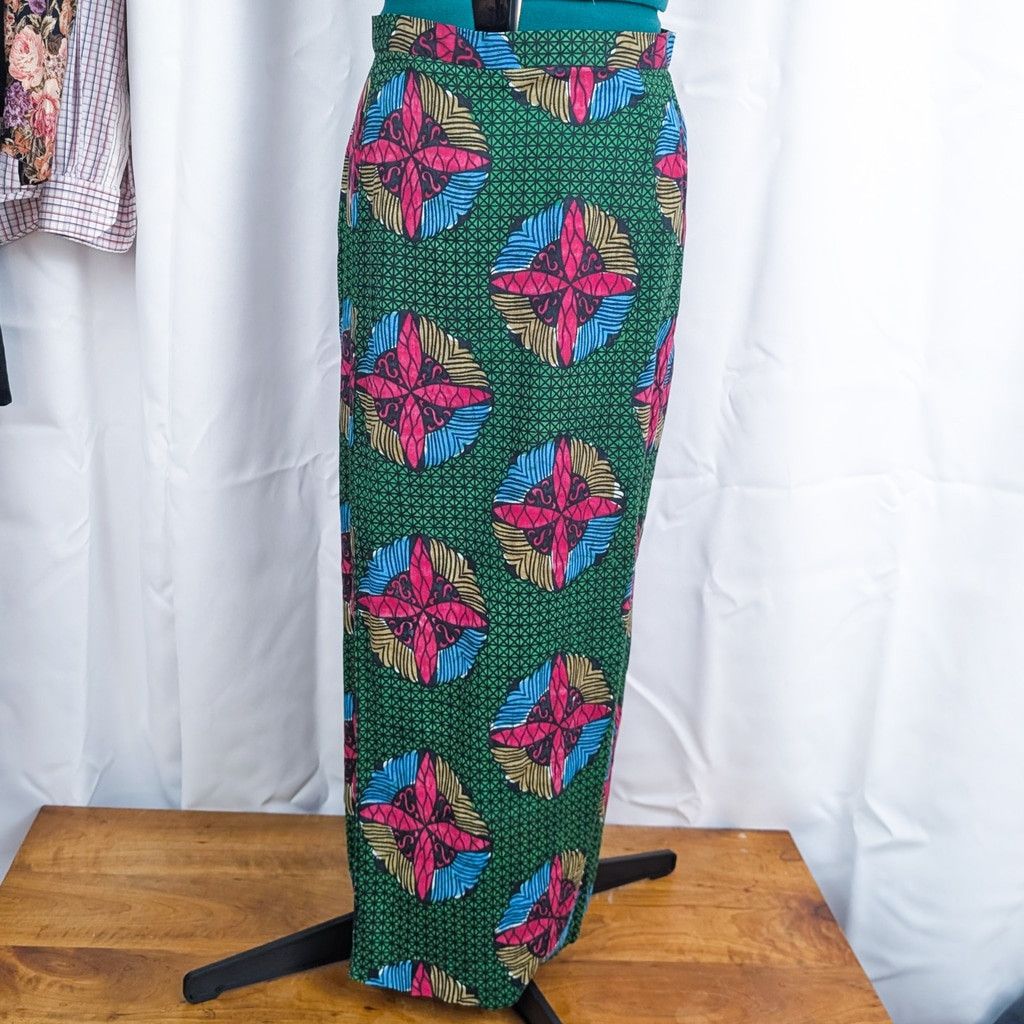 Other Vintage Swedish Pattern Maxi Skirt Size 29" - 8 Thumbnail