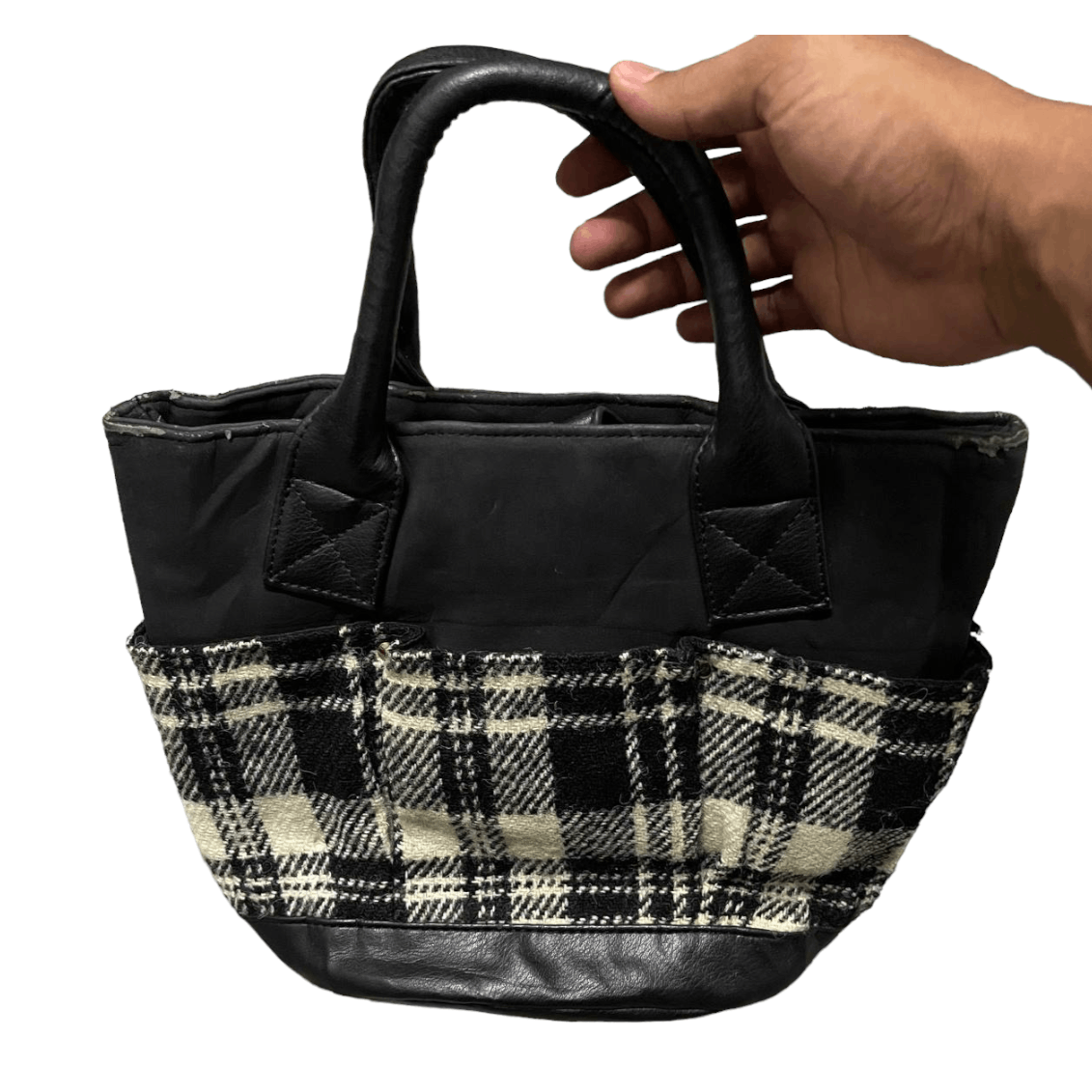 Harris Tweed Harris Tweed Wool Leather Handle Bag Size ONE SIZE - 9 Thumbnail