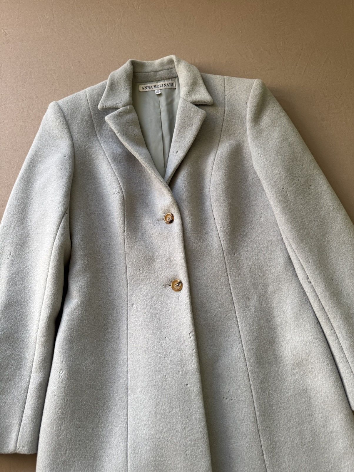 Anna Molinari Vintage Anna Molinari Single Breasted Cashmere Wool Coat Size S / US 4 / IT 40 - 4 Thumbnail