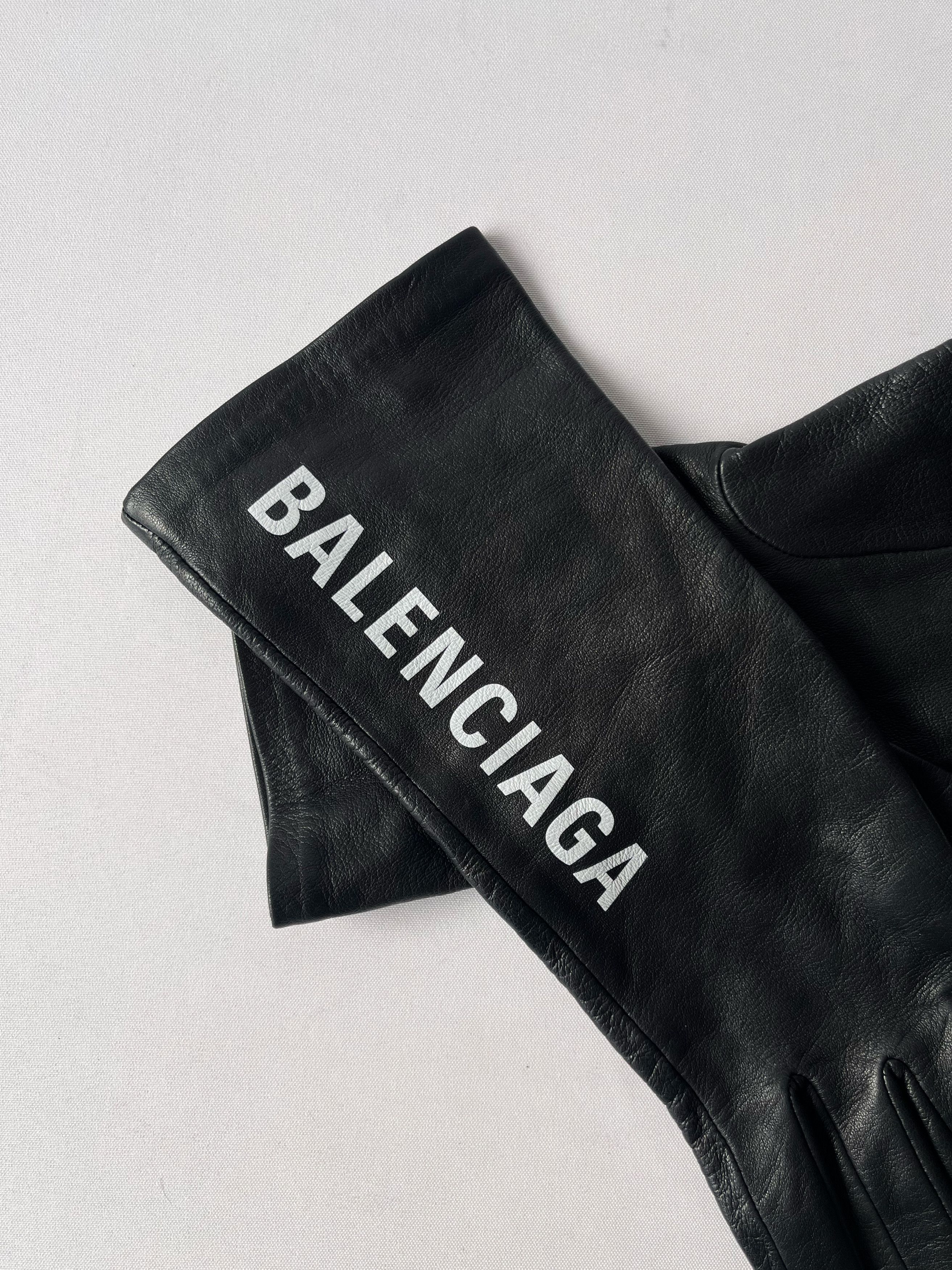 Balenciaga Balenciaga logo leather gloves Size ONE SIZE - 2 Thumbnail