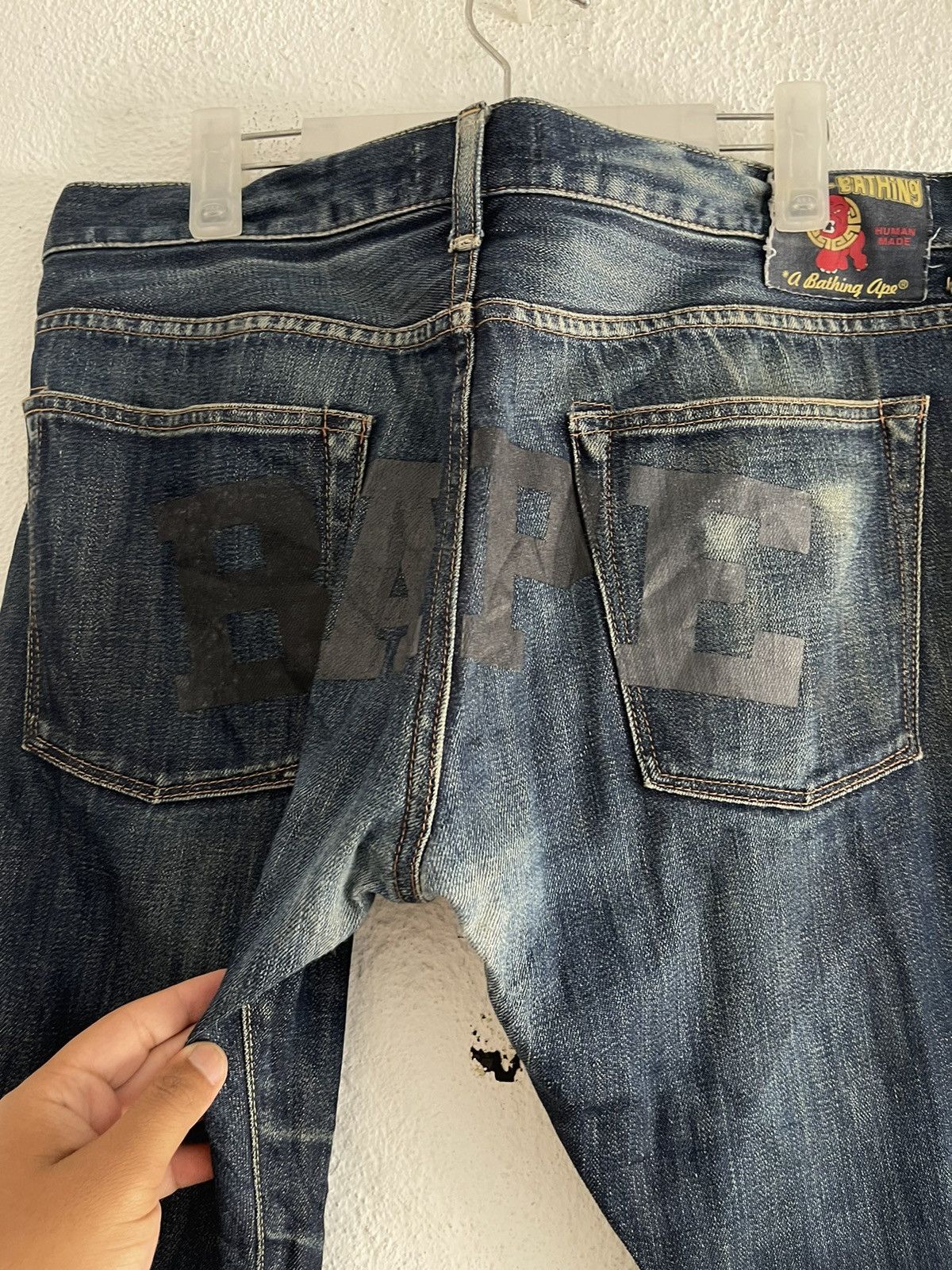 Bape Bape Spellout Selvedge Jeans Size 36 A Bathing Ape Classics Size US 36 / EU 52 - 10 Thumbnail