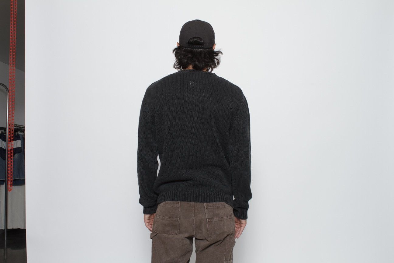 Polo Ralph Lauren BLACK HEAVY KNIT POLO CREWNECK SWEATER BY POLO JEANS CO Size US L / EU 52-54 / 3 - 4 Thumbnail