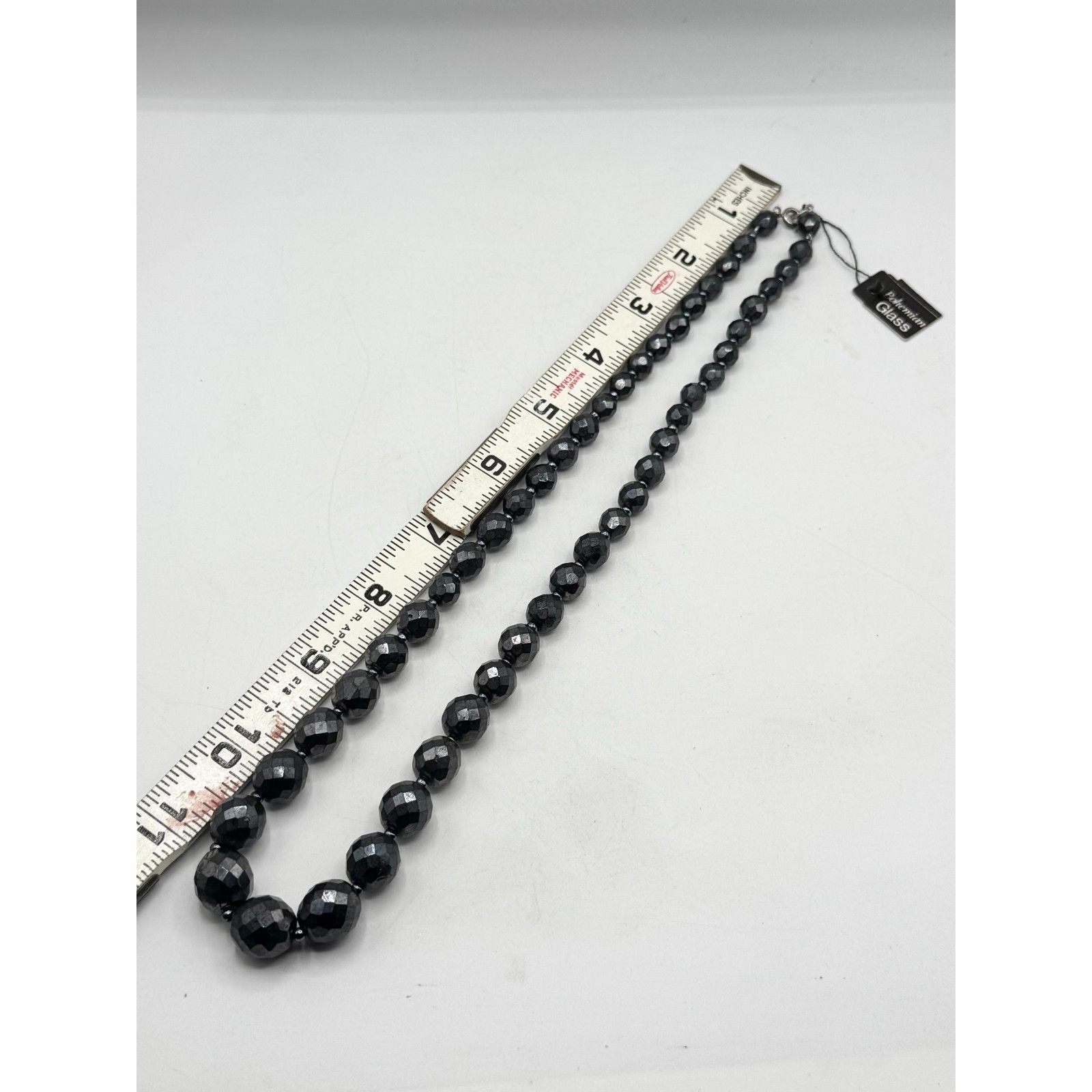 Vintage Vintage hematite bohemian glass beaded graduating bead neckl Size ONE SIZE - 2 Thumbnail